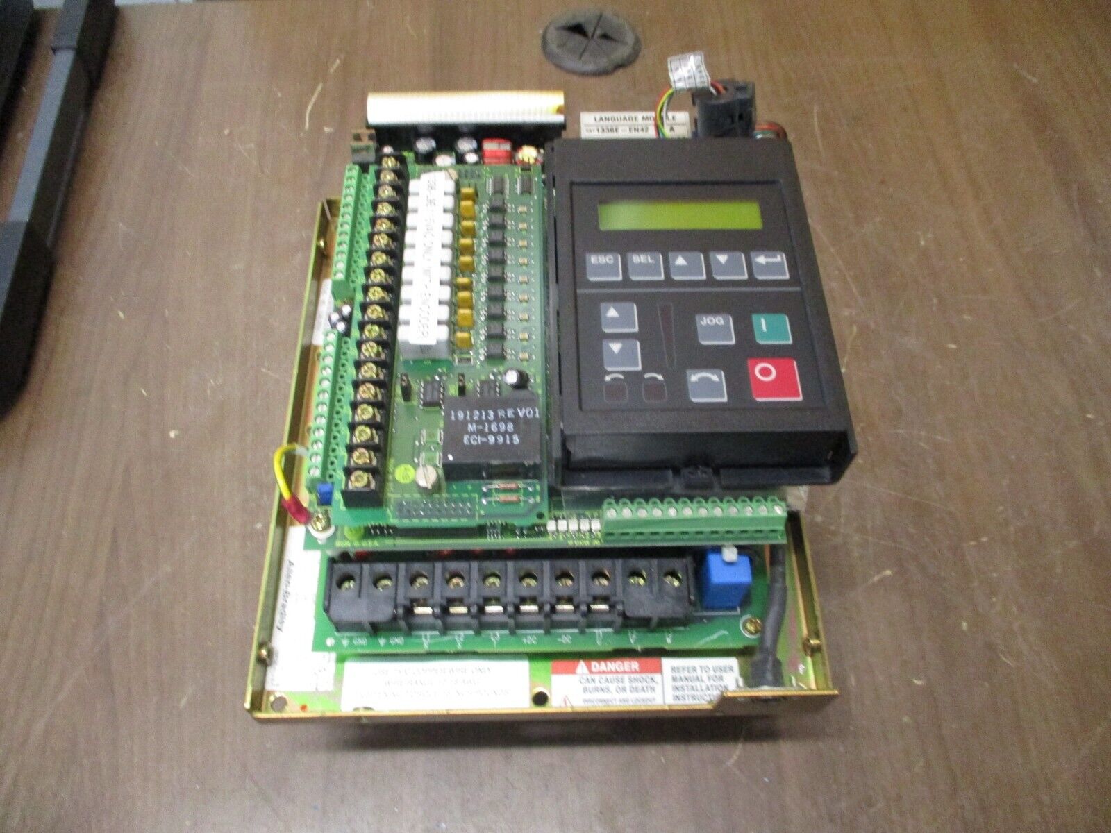 Allen-Bradley AC Drive 1336E-BRF20-AN-EN-L9E Ser. D 2HP w/ Keypad *Open Chassis*