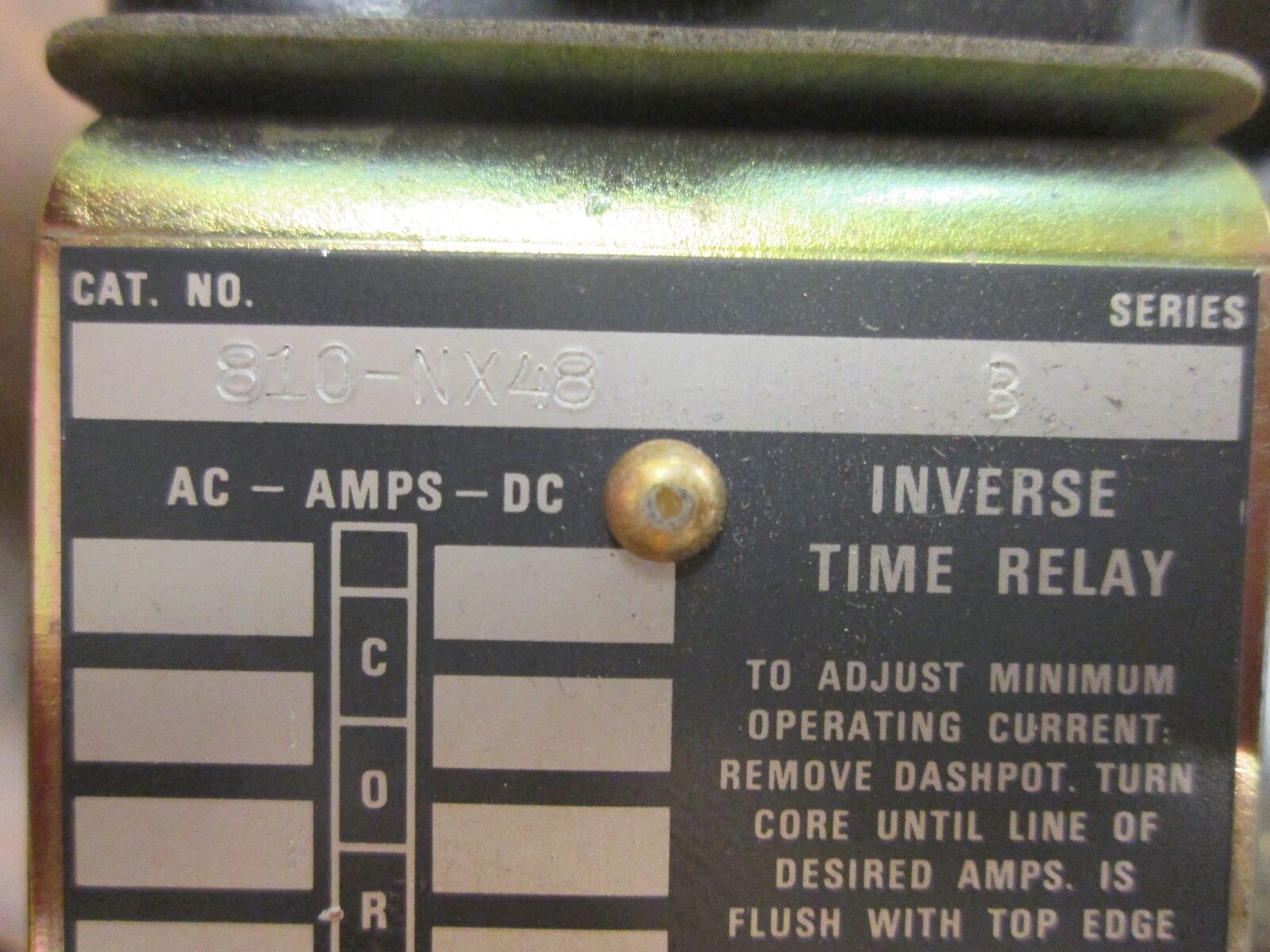 Allen-Bradley Inverse Time Relay 810-NX48 600V Max Used