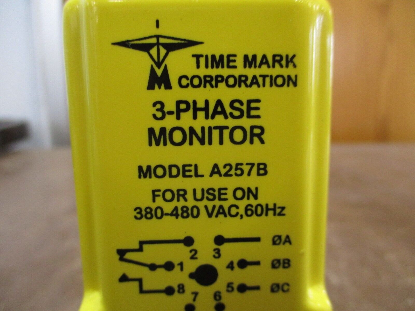 Time Mark 3-Phase Monitor A257B 380-480VAC 60Hz w/ Base Used