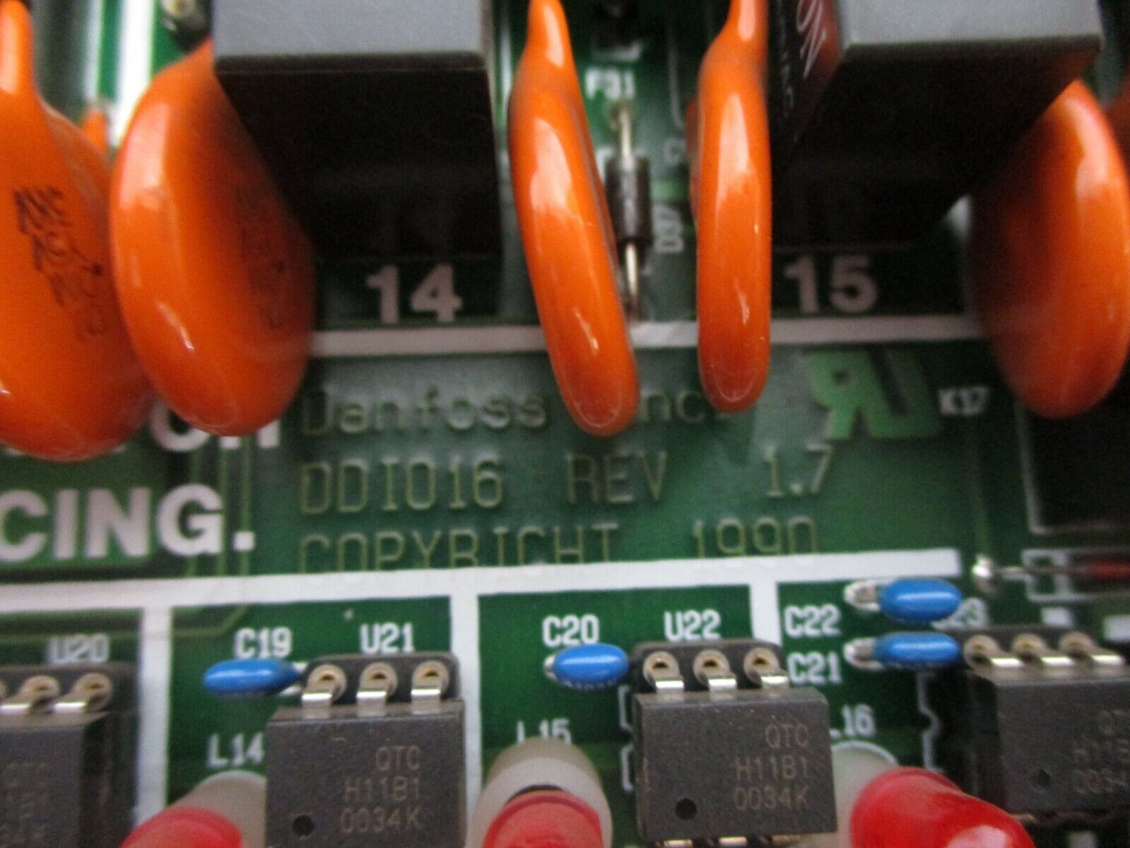 Danfoss Control Panel Board DDI016 Rev. 1.7 Used