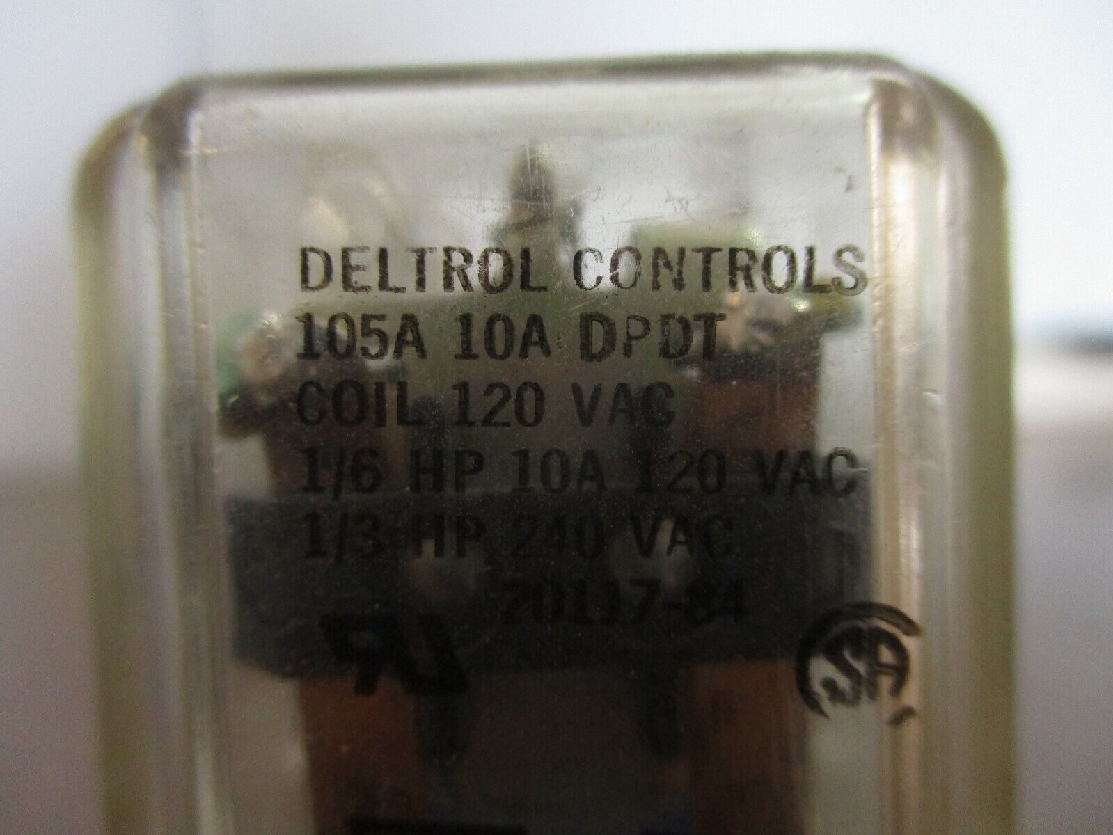 Deltrol Controls Relay 105A 10A DPDT 120V Coil w/ Base *Lot of 2* Used