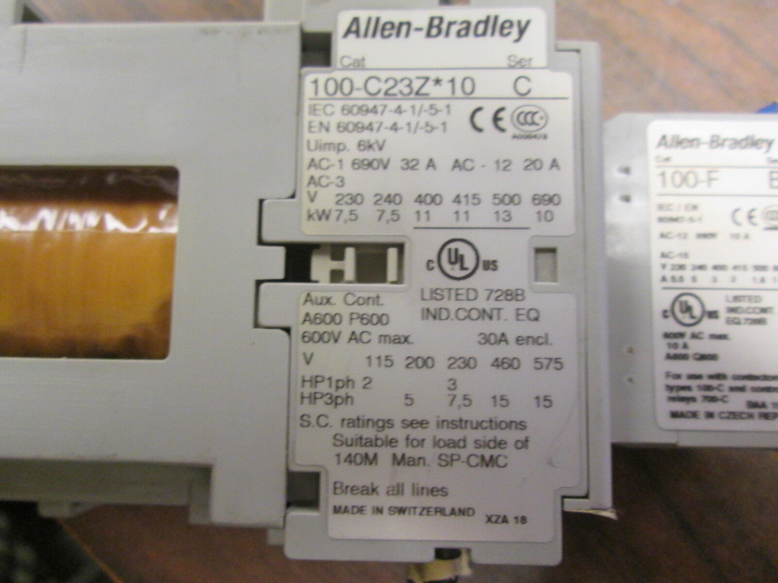 Allen-Bradley Contactor 100-C23Z*10 24VDC Coil 30A 600V Used
