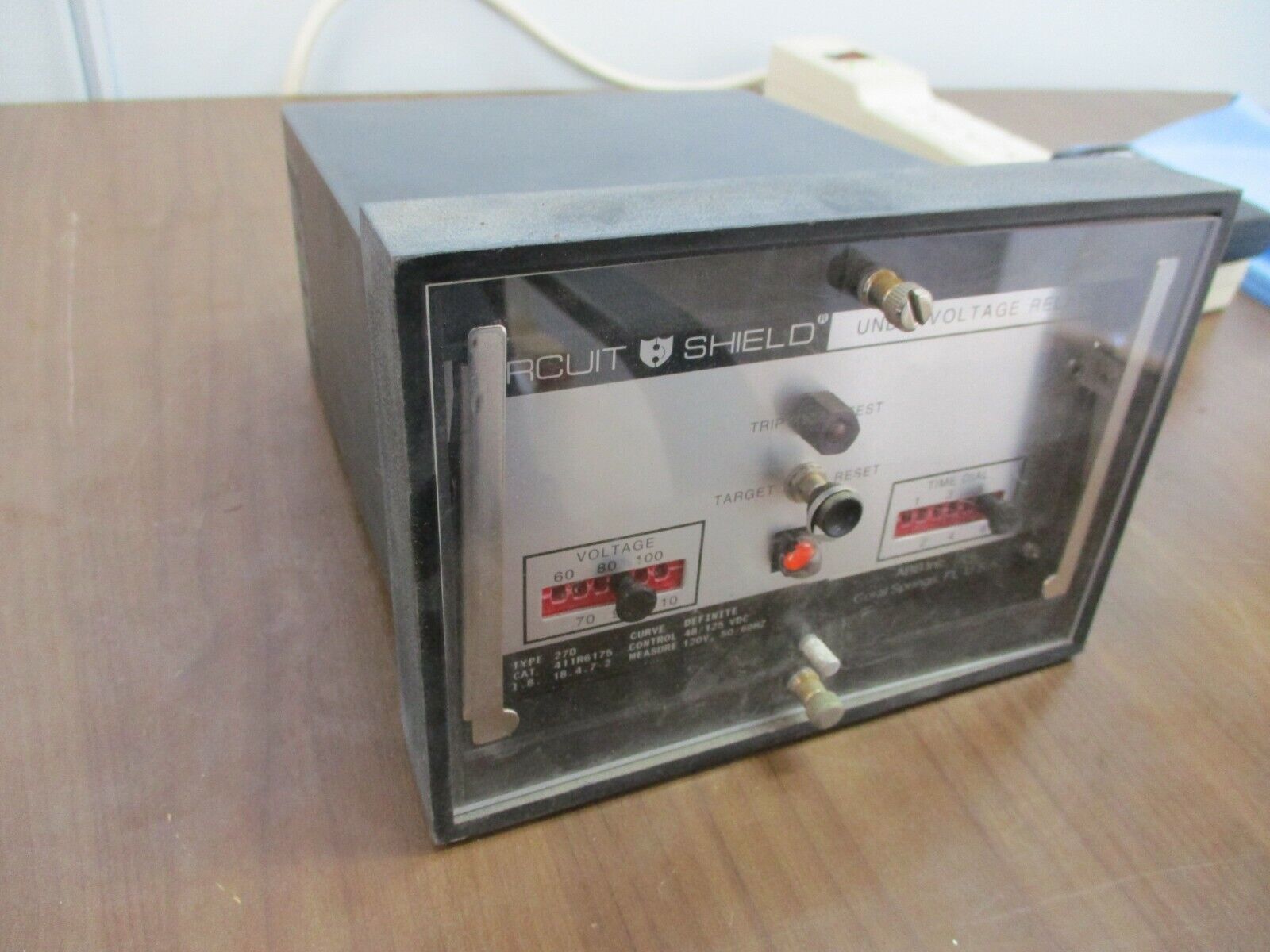 ABB Circuit Shield Type 27D Undervoltage Relay 411R6175 Control: 48/125VDC Used