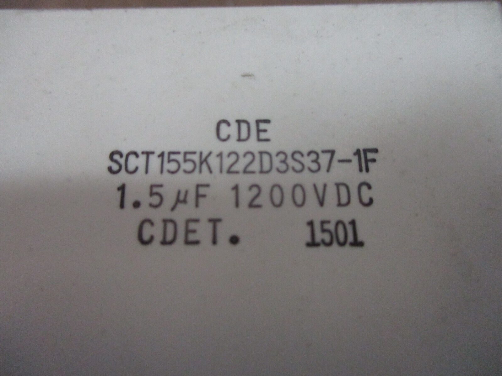 CDE Capacitor SCT155K122D3S37-1F 1.5uF 1200VDC Used
