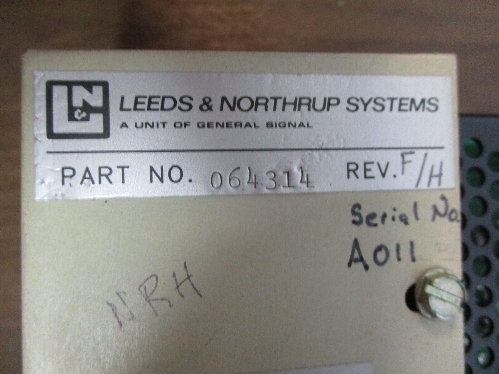 Leeds & Northrup Output Driver Module 064314 Rev. F/H Used