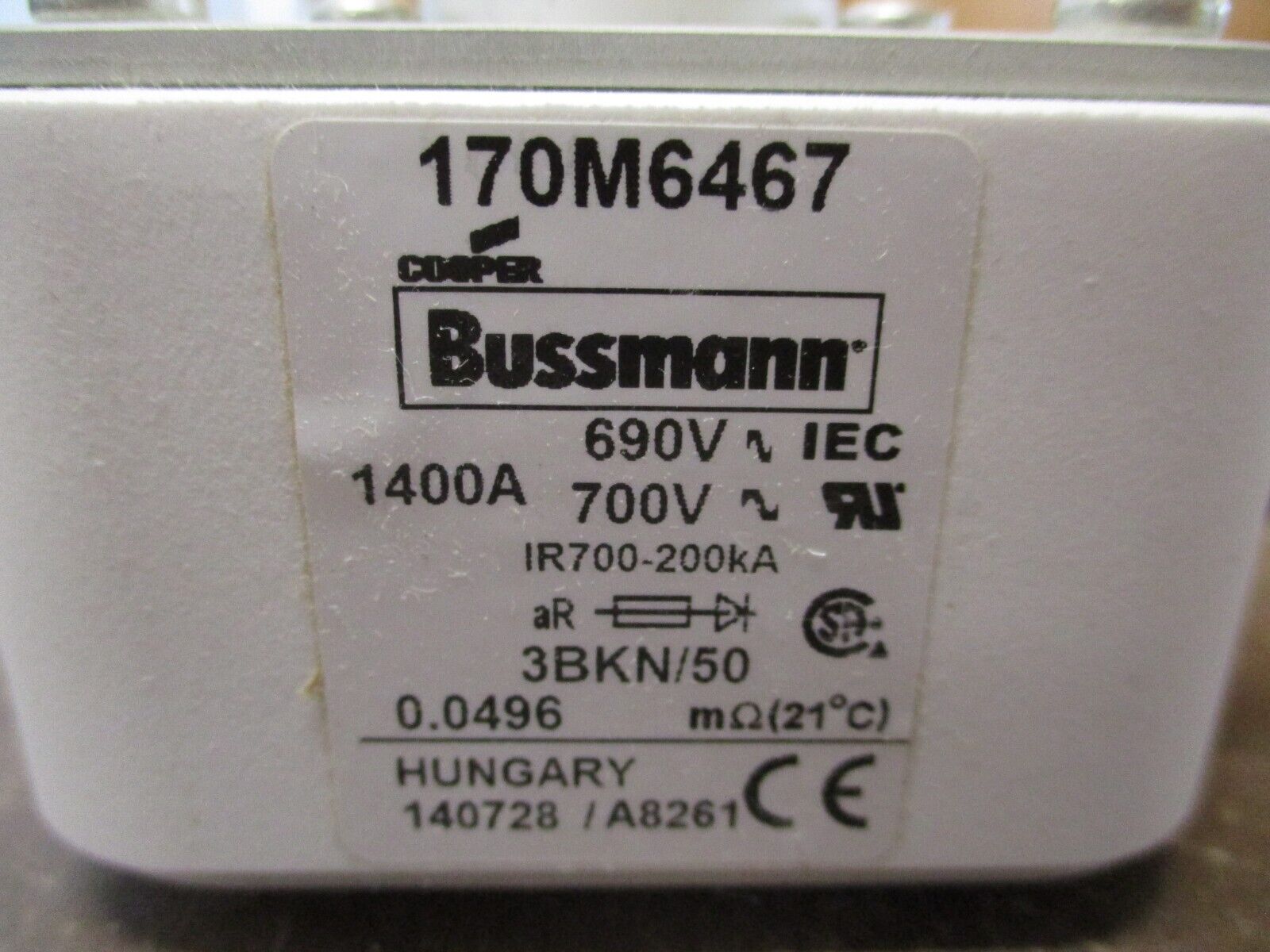 Cooper Bussmann Fuse 170M6467 1400A 690V *Box of 3* New Surplus