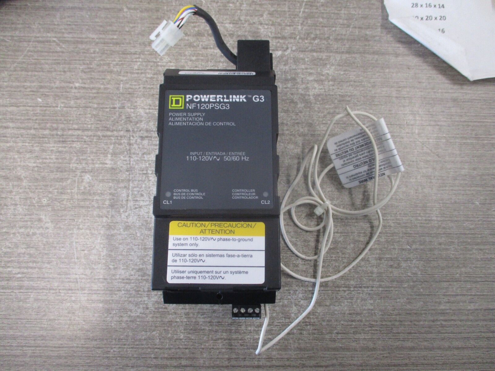 Square D Powerlink G3 Power Supply NF120PSG3 *No Terminal Screws* Used