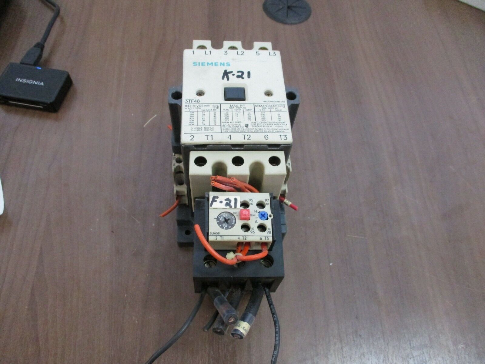 Siemens Starter 3TF48/3UA58 00-2U 24V Coil Trip: 63-80A Used