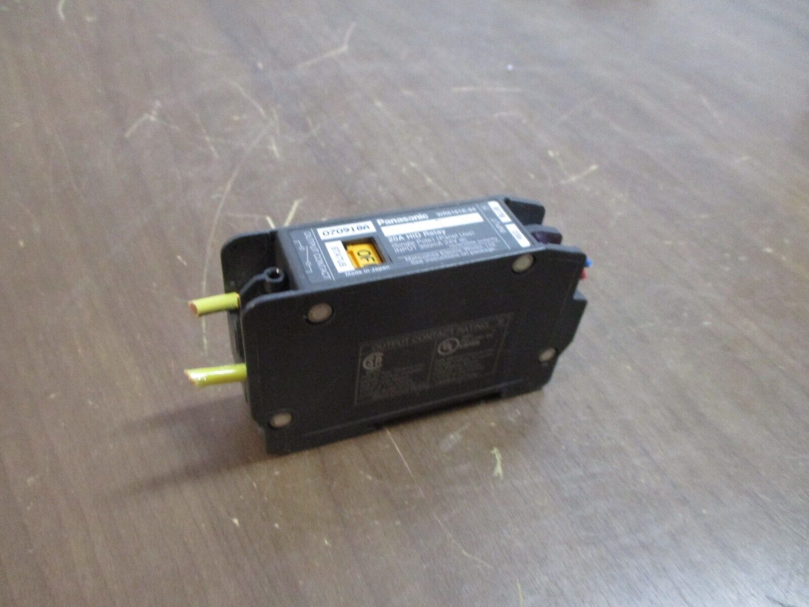Panasonic HID Relay WR6161K-84 20A Single Pole Panel Use Input: 350mA 24VDC Used