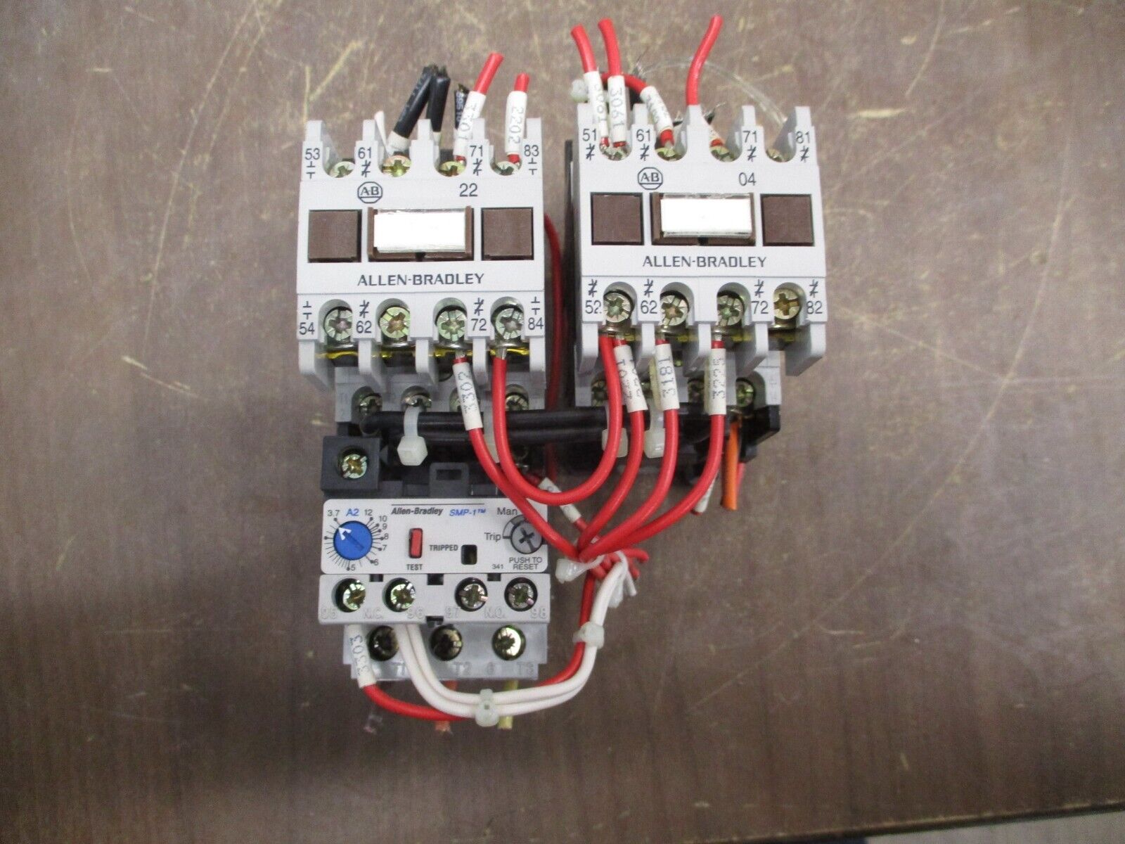 Allen-Bradley Reversing Starter 100-A12ND3 / 193-A2F1 120V Coil Trip: 3.7-12A