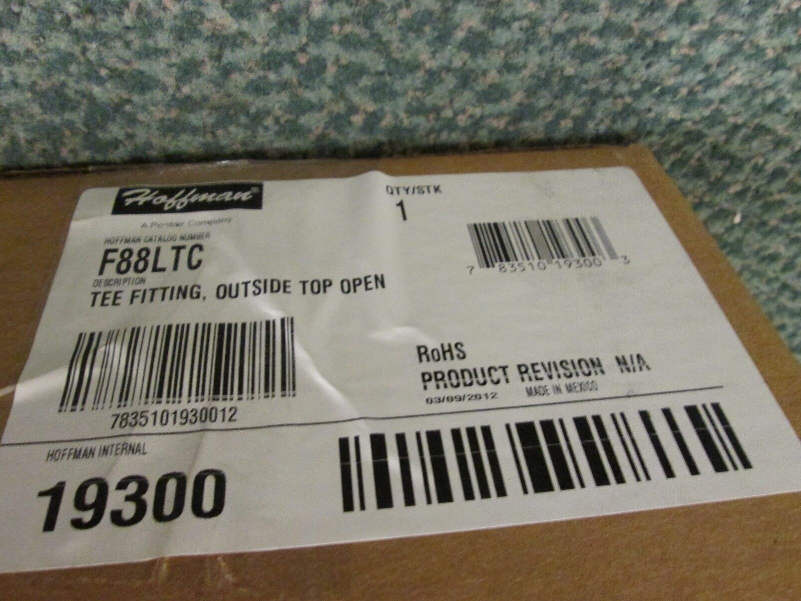 Hoffman Wireway Tee F88LTC Size 8x8" New Surplus