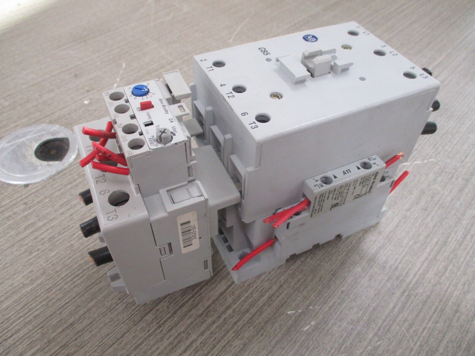 Allen-Bradley Starter 100-C85*00/193-EA2KE 120V Coil Trip: 26-85A 600V Used