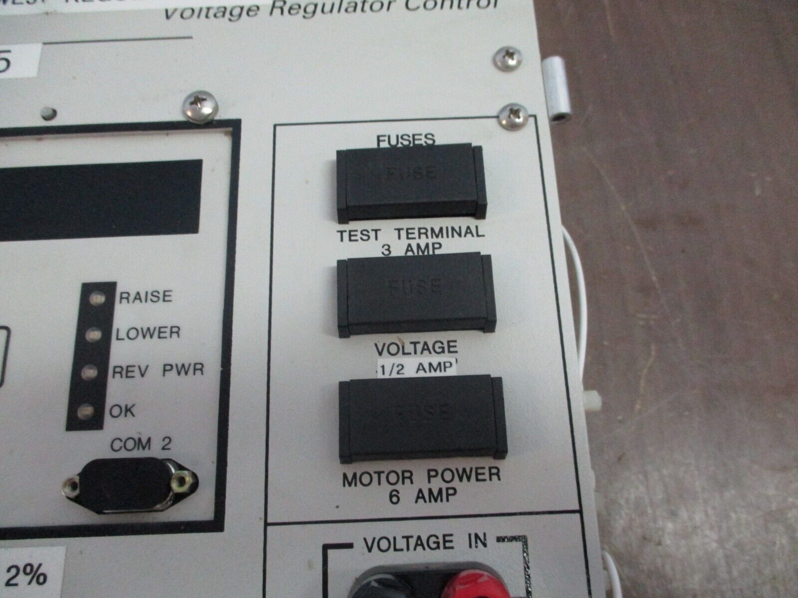 GE GE-2011/B-0866 Voltage Regulator Control L206G10 F/W: D-0067V07.08.18 60Hz