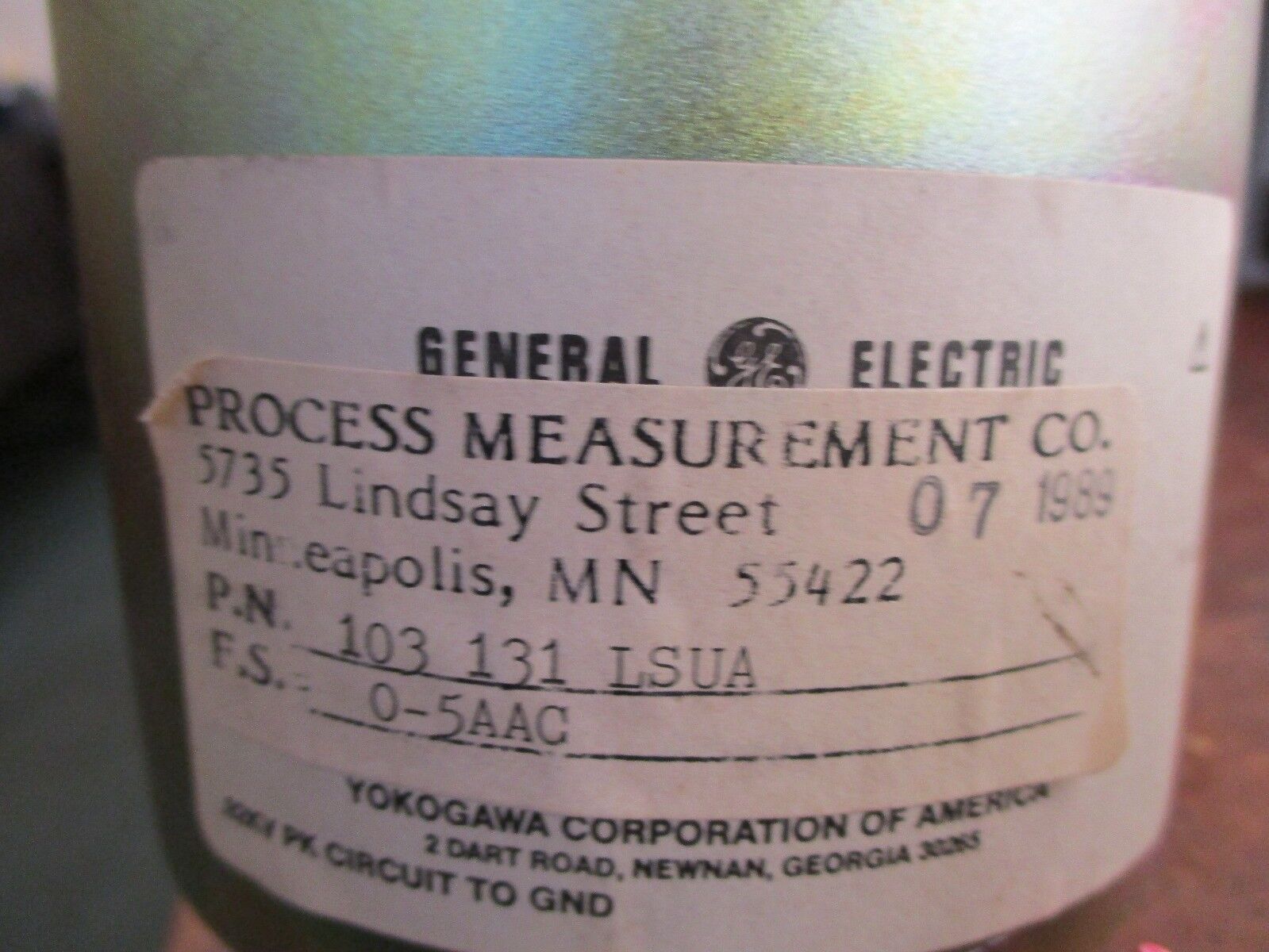 GE/PMC AC Ammeter 103 131 LSUA Range: 0-3000A Used