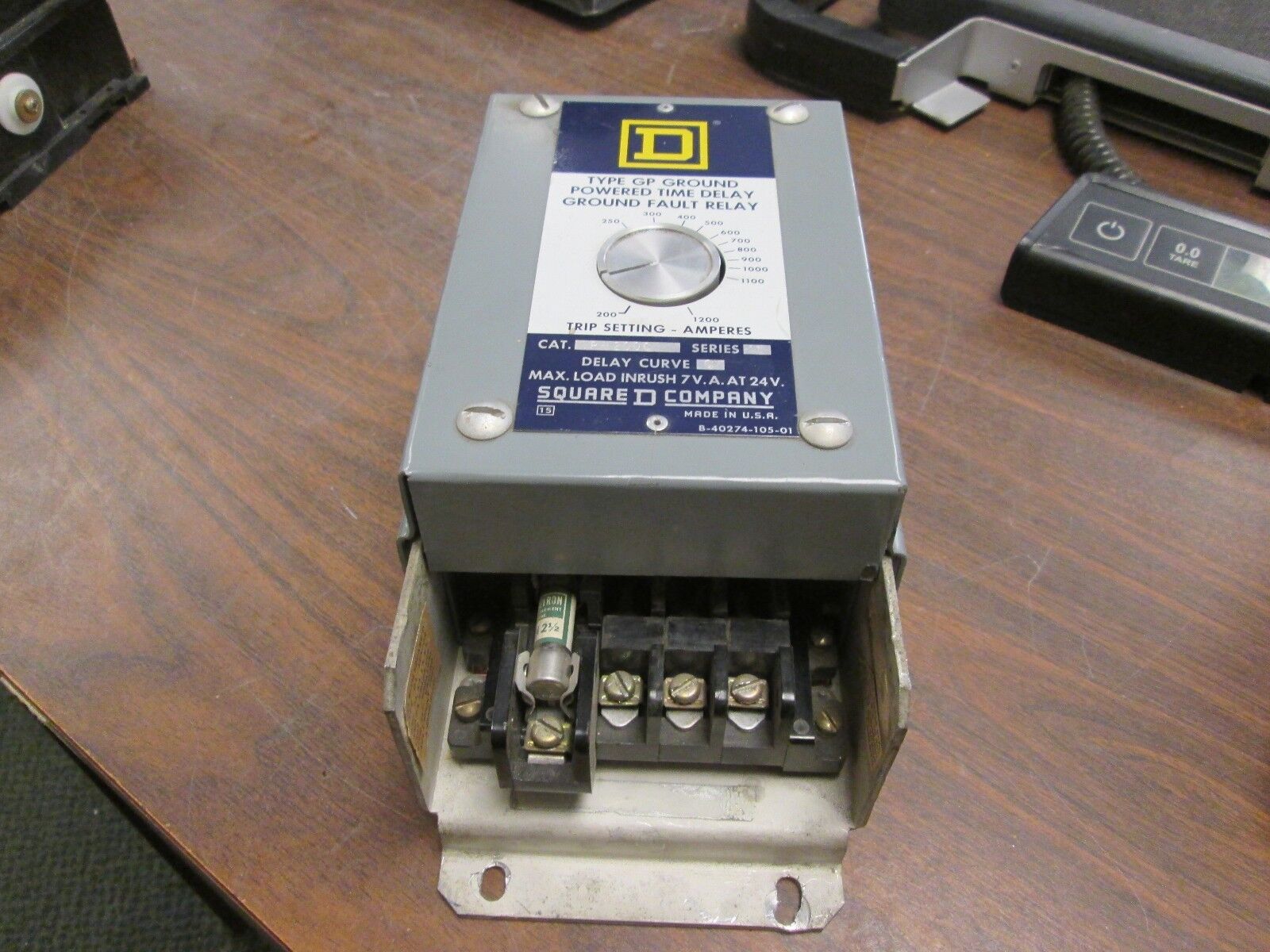 Square D Type GP Ground Powered Time Delay Ground Fault Relay GP-200C Used