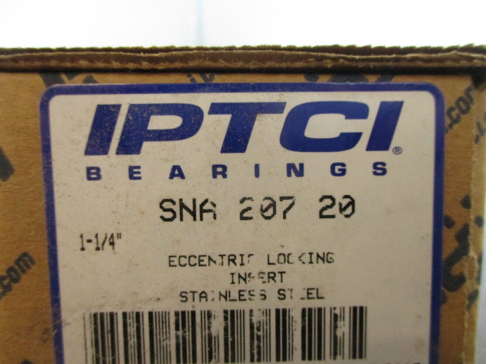 IPTCI Eccentric Locking Bearing Insert SNA 207 20 1¼" Stainless Steel