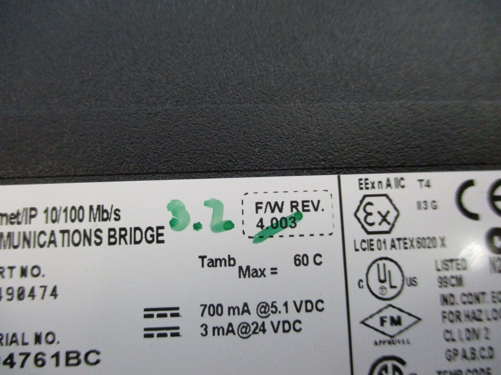 Allen-Bradley Ethernet/IP Comm. Bridge Module 1756-ENBT Ser. A 10/100Mb/s Used