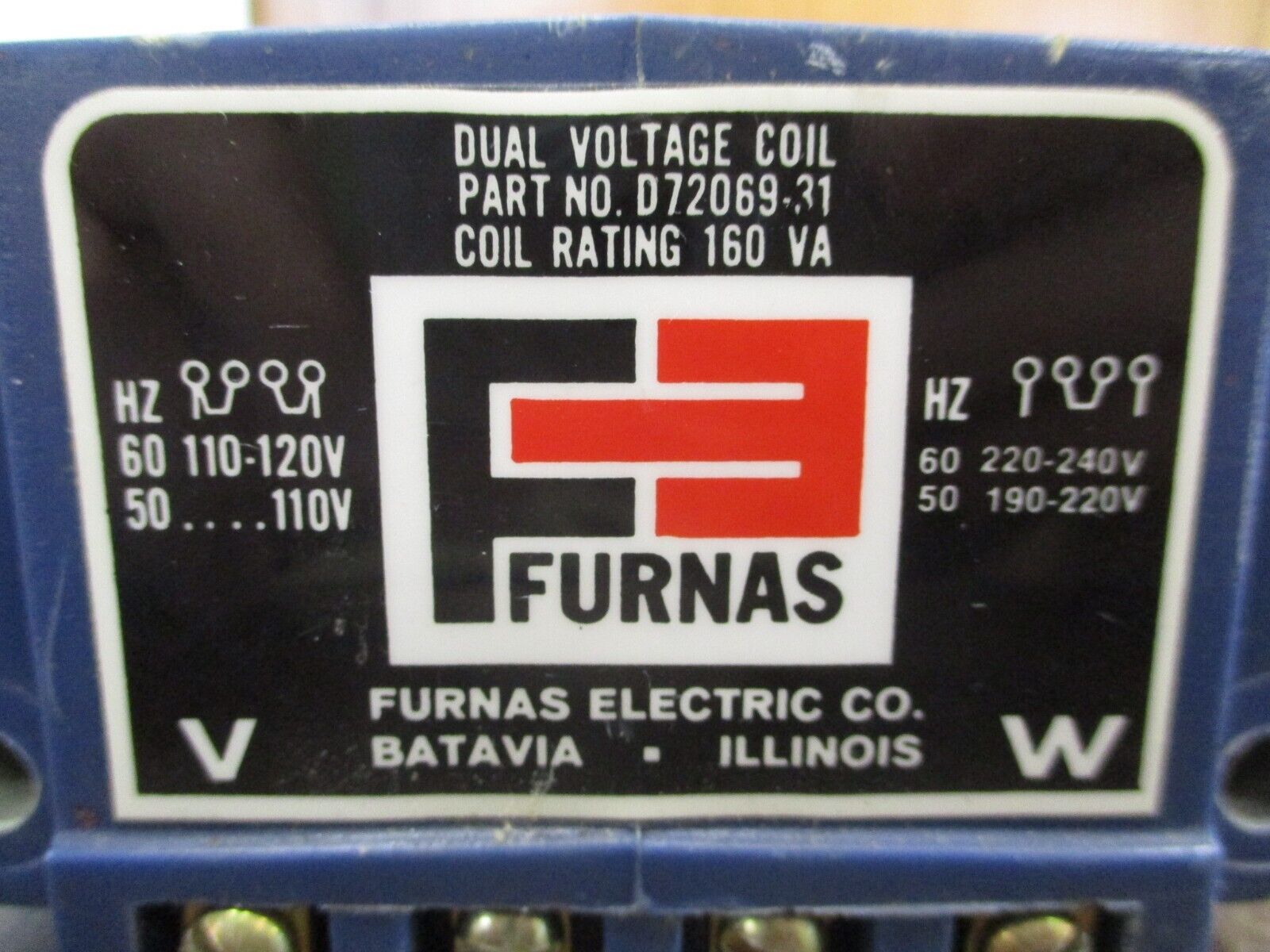 Furnas Dual Voltage Coil D72069-31 110-120V 220-240V Used