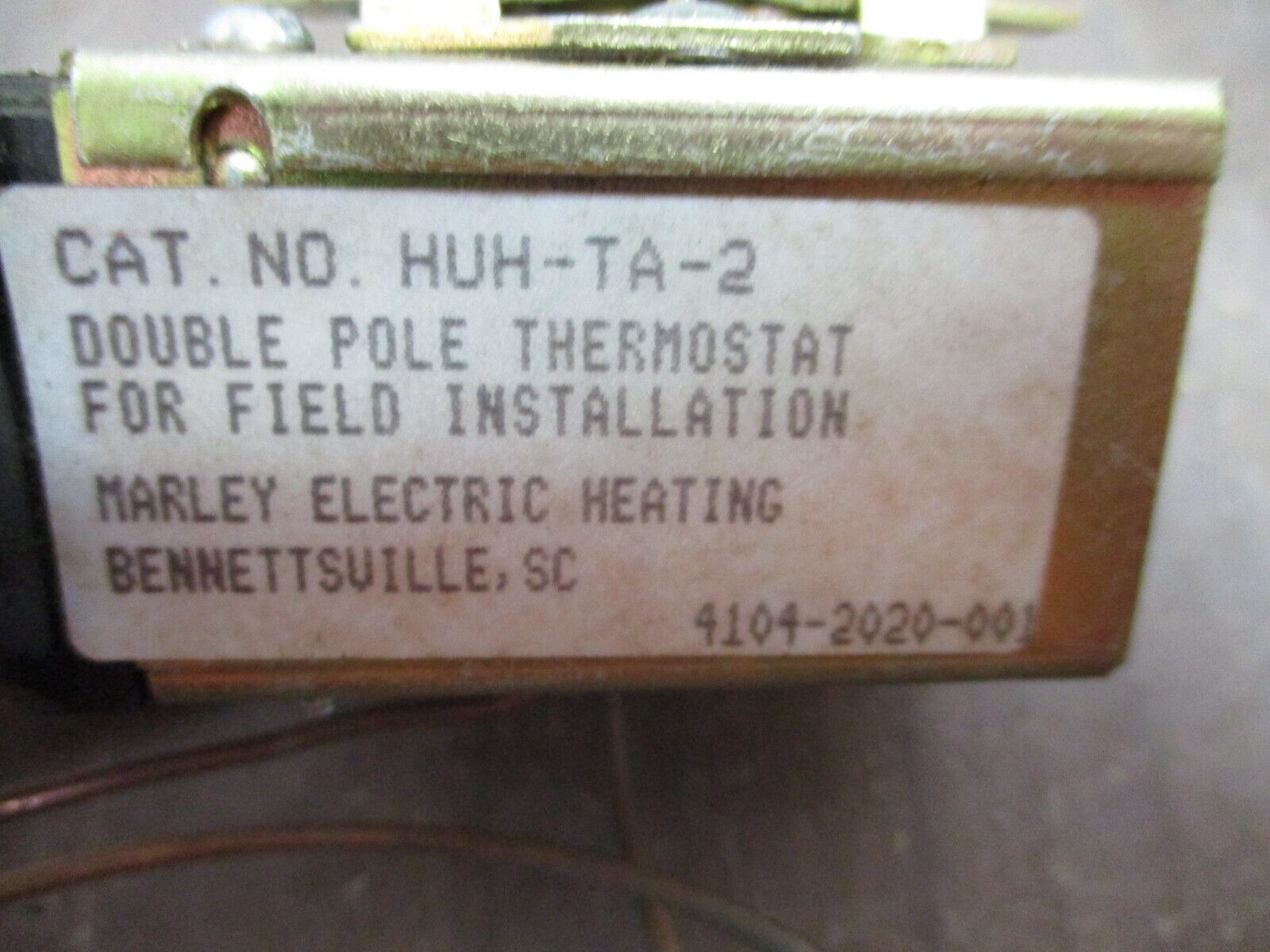 Marley Double Pole Thermstat HUH-TA-2 Used