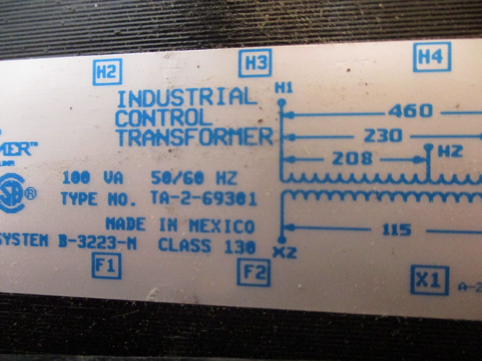 Acme Transformer Control Transformer TA-2-69301 100VA Pri: 208/230/460V 50/60Hz
