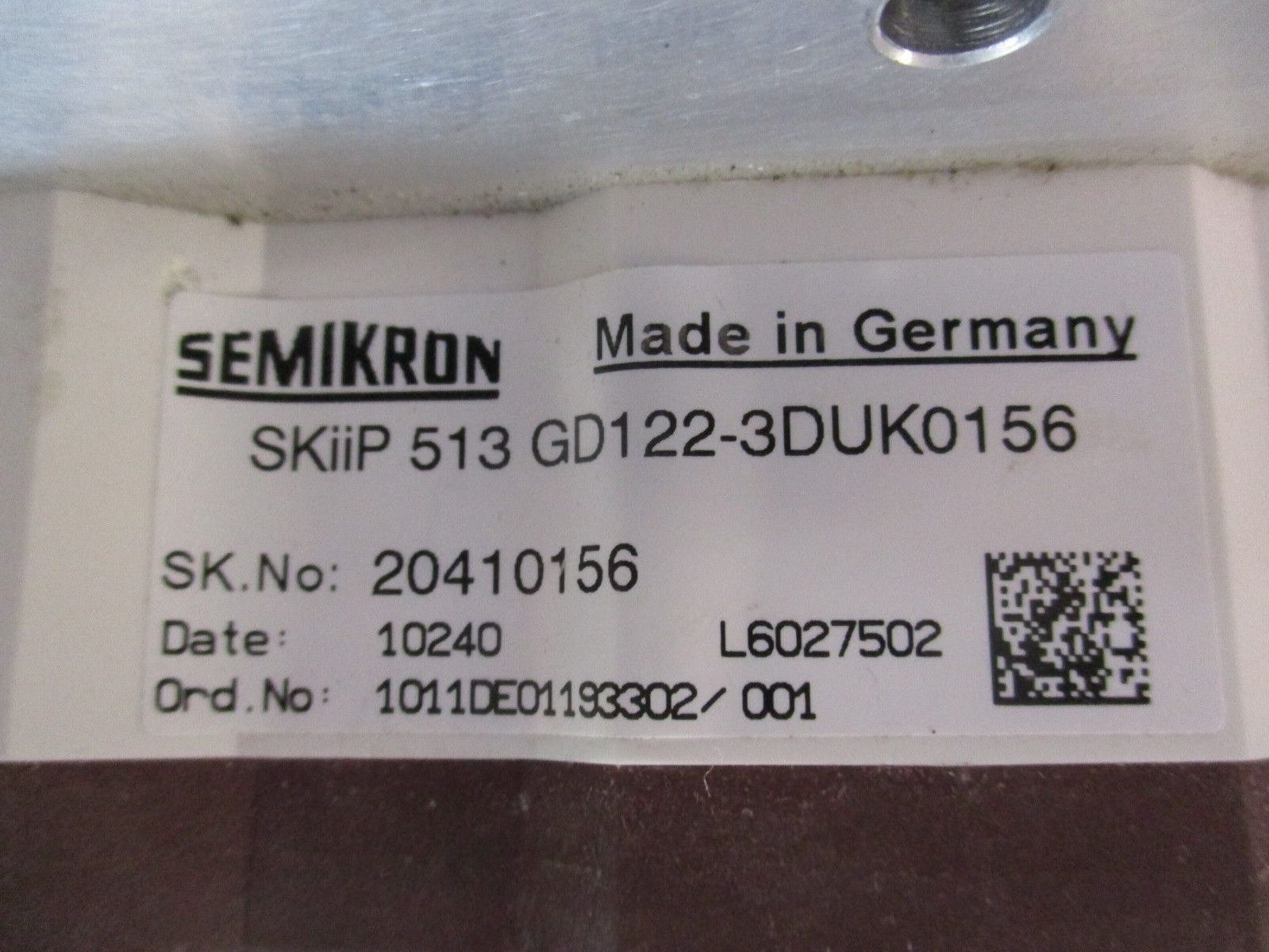 SemiKron Power System SKiiP 513GD122-3DUK0156 Used