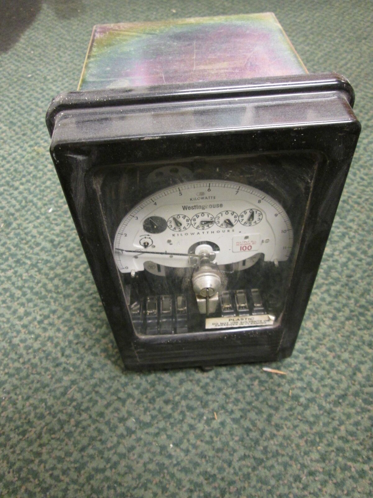 Westinghouse Kilowatt Meter 20 D5B-2FM 129V 3W Used
