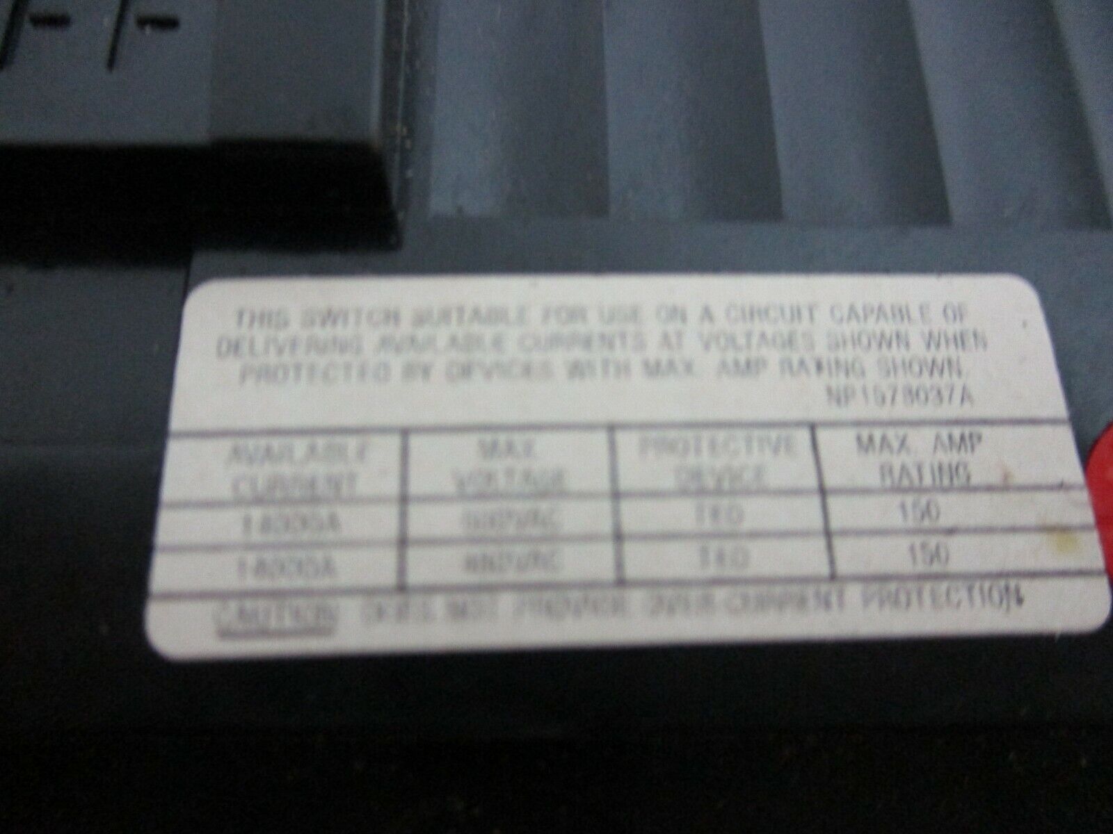 GE TED Circuit Breaker TED136YT150 150A 600V 3P Used