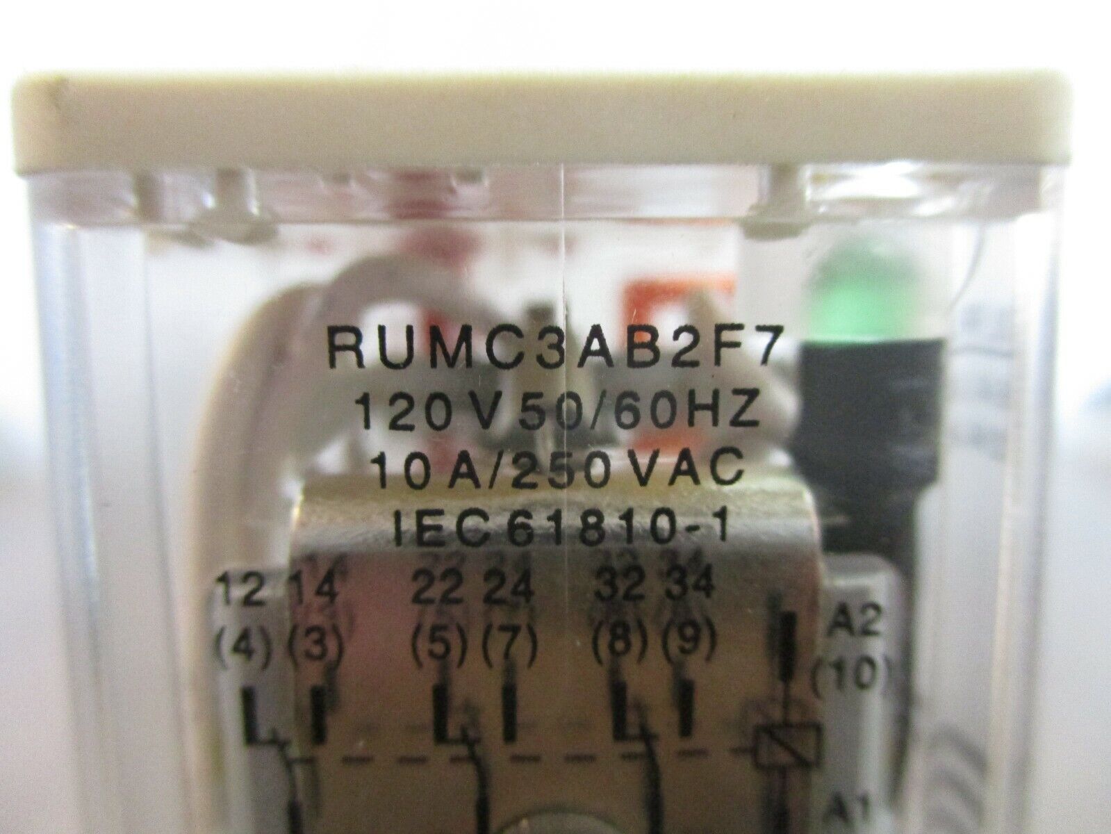 Telemecanique Relay RUMC3AB2F7 120V Coil w/ Base *Lot of 2* Used