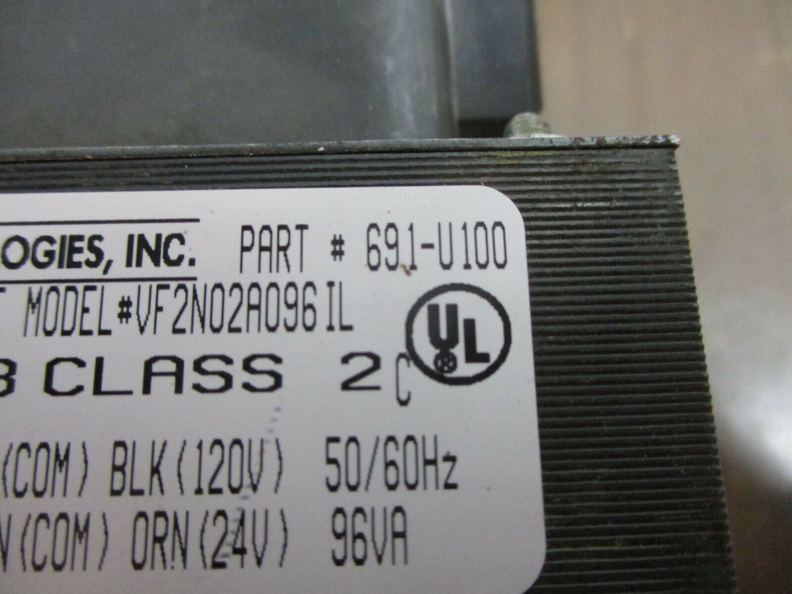 RE Technologies Transformer 691-U100 96VA Pri: 120V Sec: 24V 50/60Hz Used