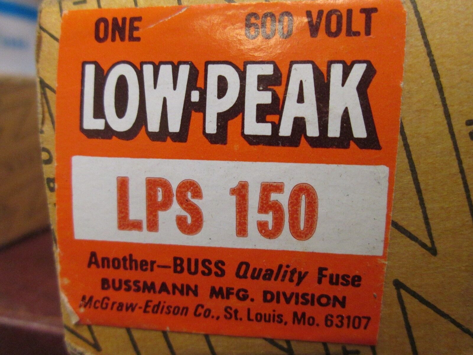 Buss Low-Peak Fuse LPS 150 600V 150A New Surplus