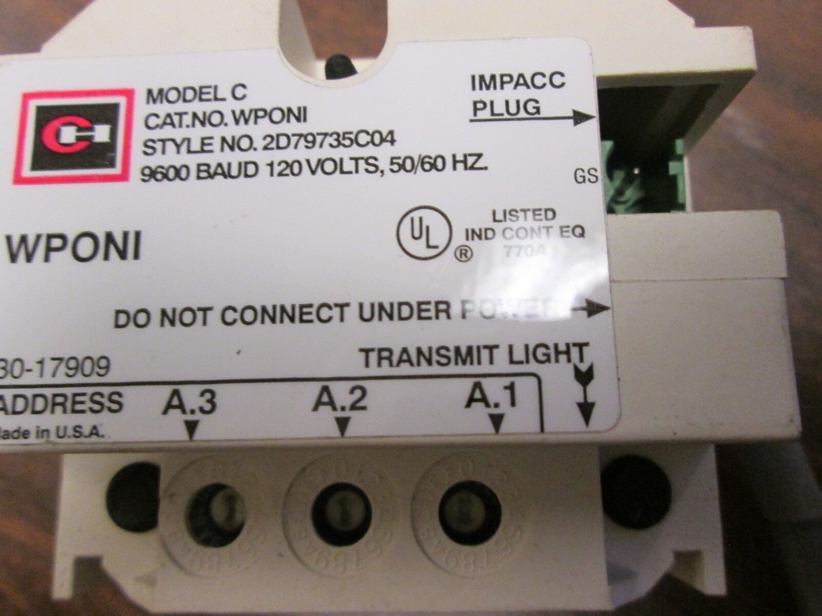 Cutler-Hammer WPONI Interface 2D79735C04 120v 50/60Hz Model C Used