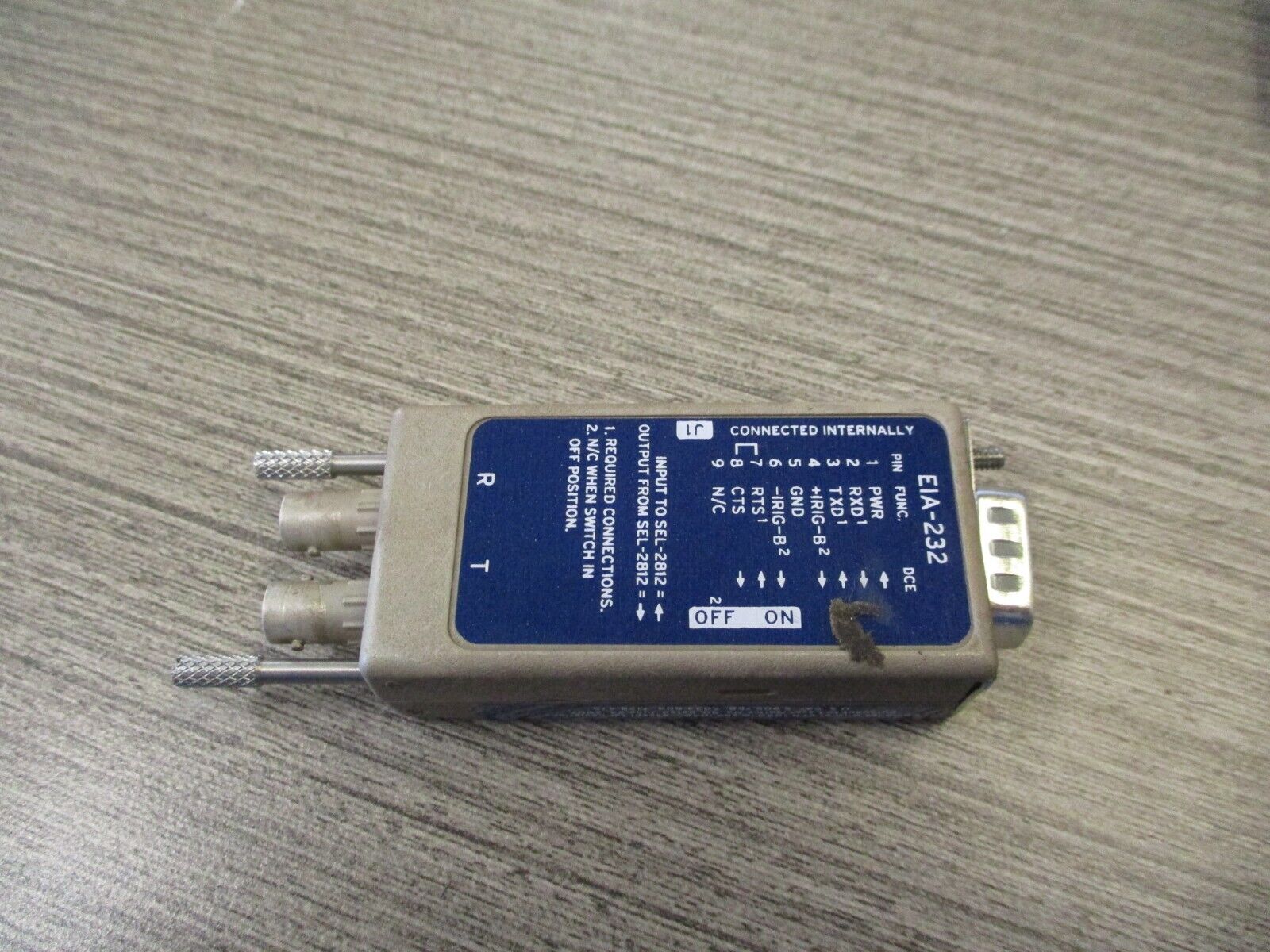 SEL EIA-232 Fiber-Optic Transceiver SEL-2812HMR Full Duplex w/ IRIG-B Receiver