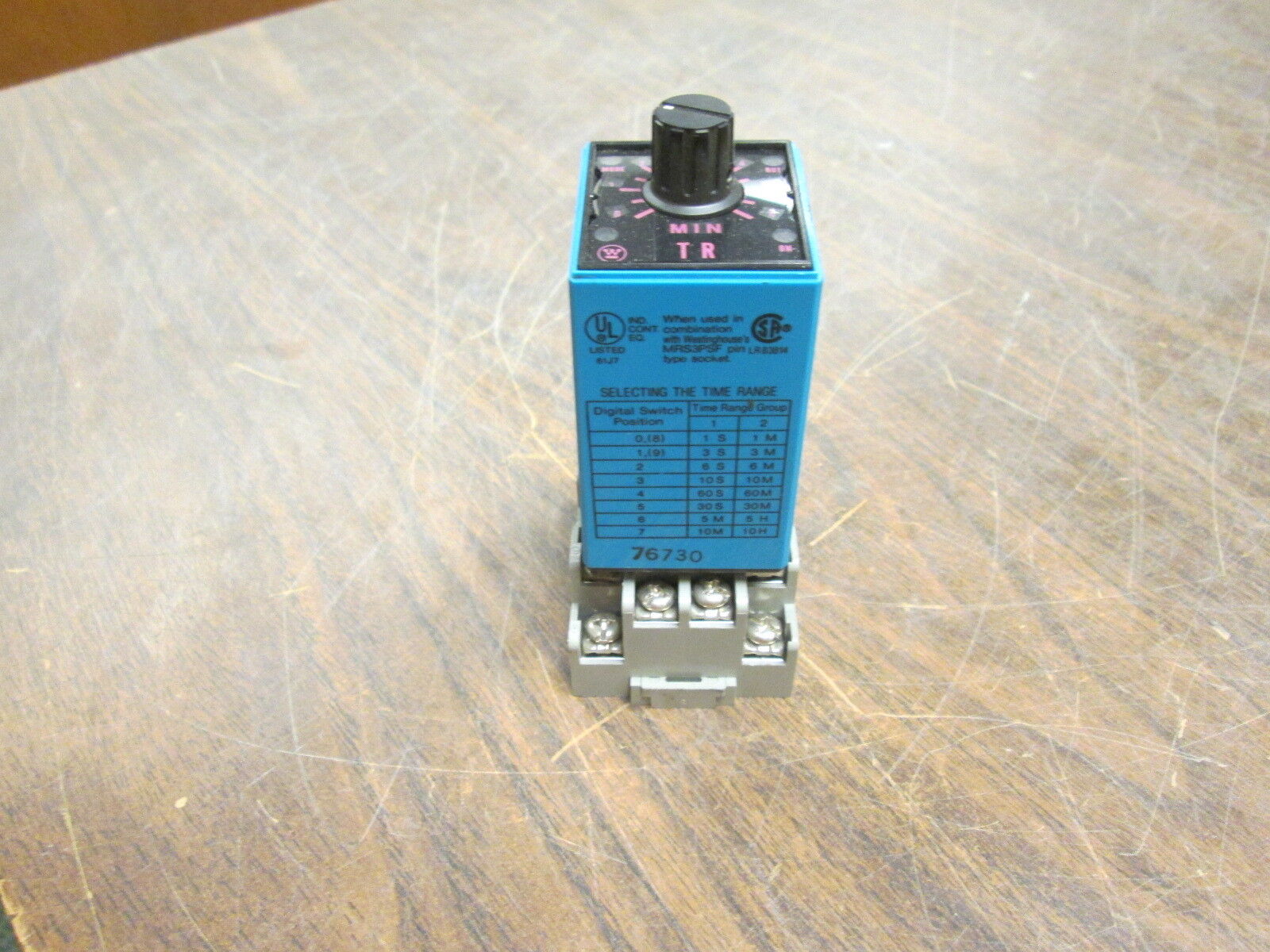 Westinghouse Timer TRF 2P 120VAC 10A, Used