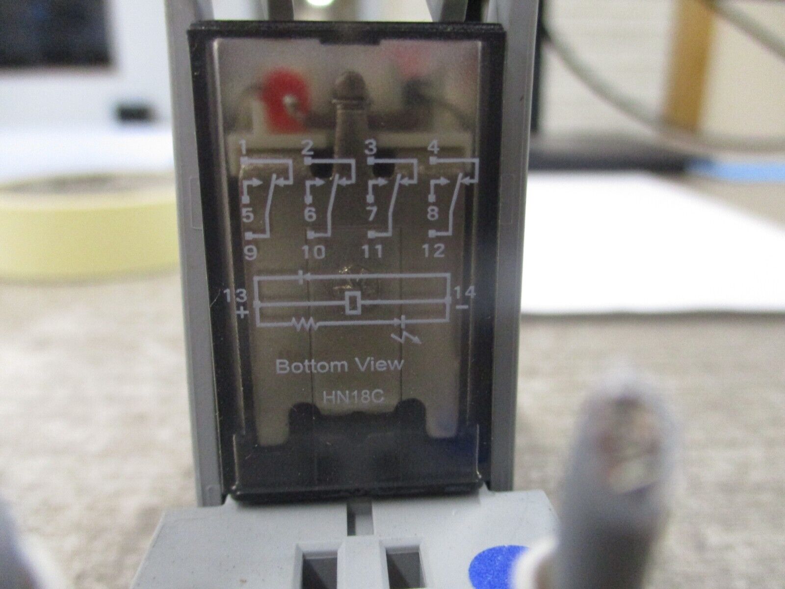 Hongfa Relay W/Base HF18FH-110-4Z1DJ 110VDC Coil Used