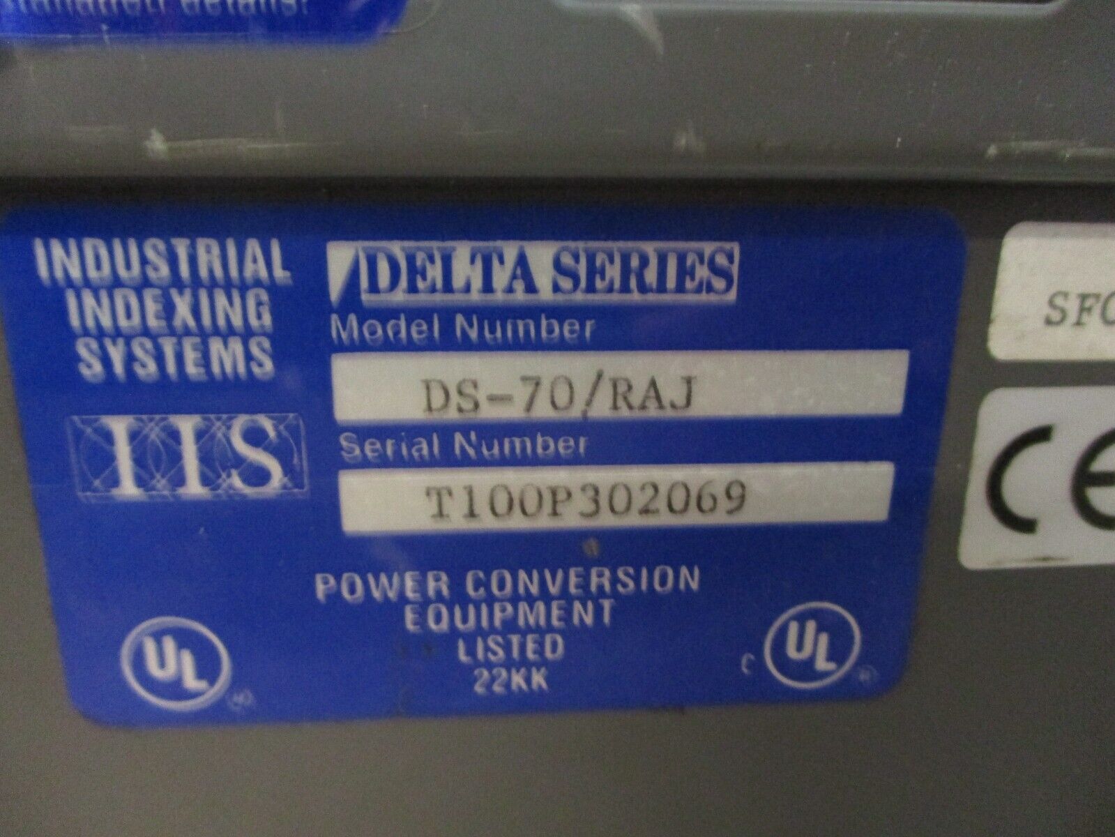 Industrial Indexing Systems Delta Servo Drive DS-70 / RAJ Used