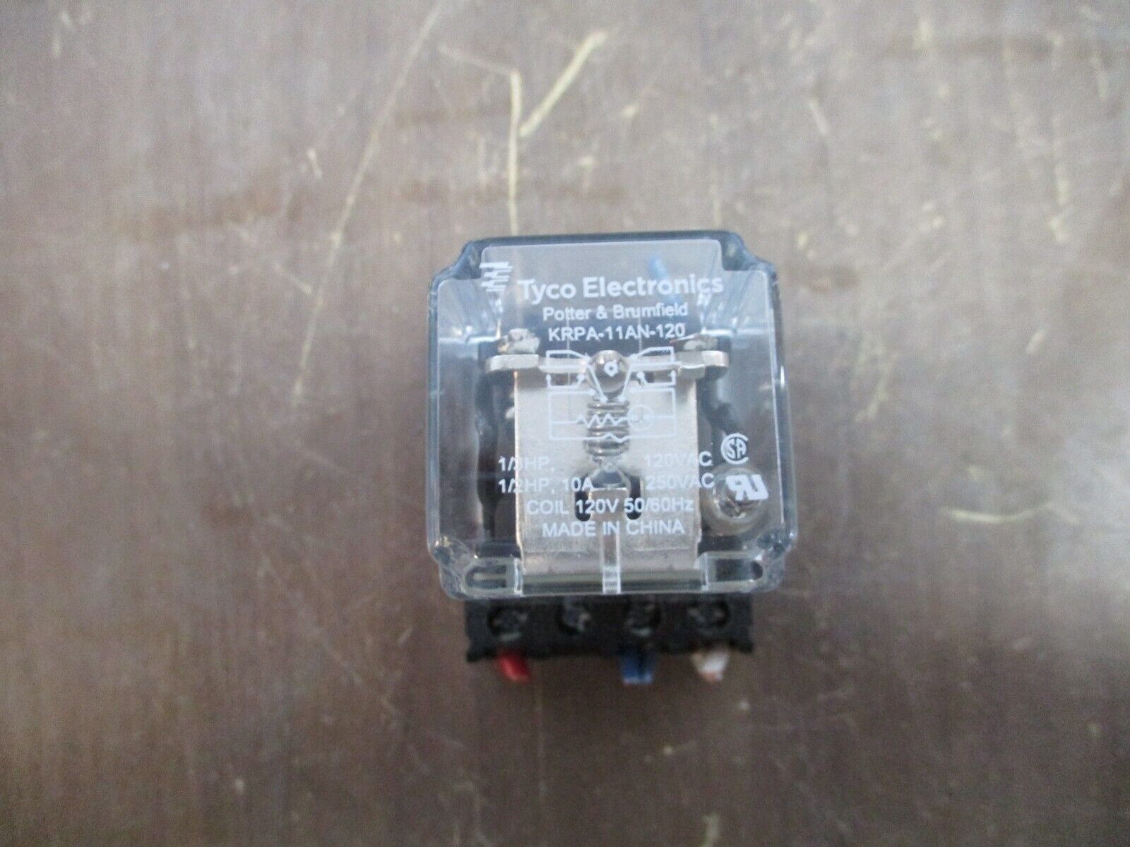 Tyco Potter & Brumfield Relay w/ Base KRPA-11AN-120 120V Coil Used