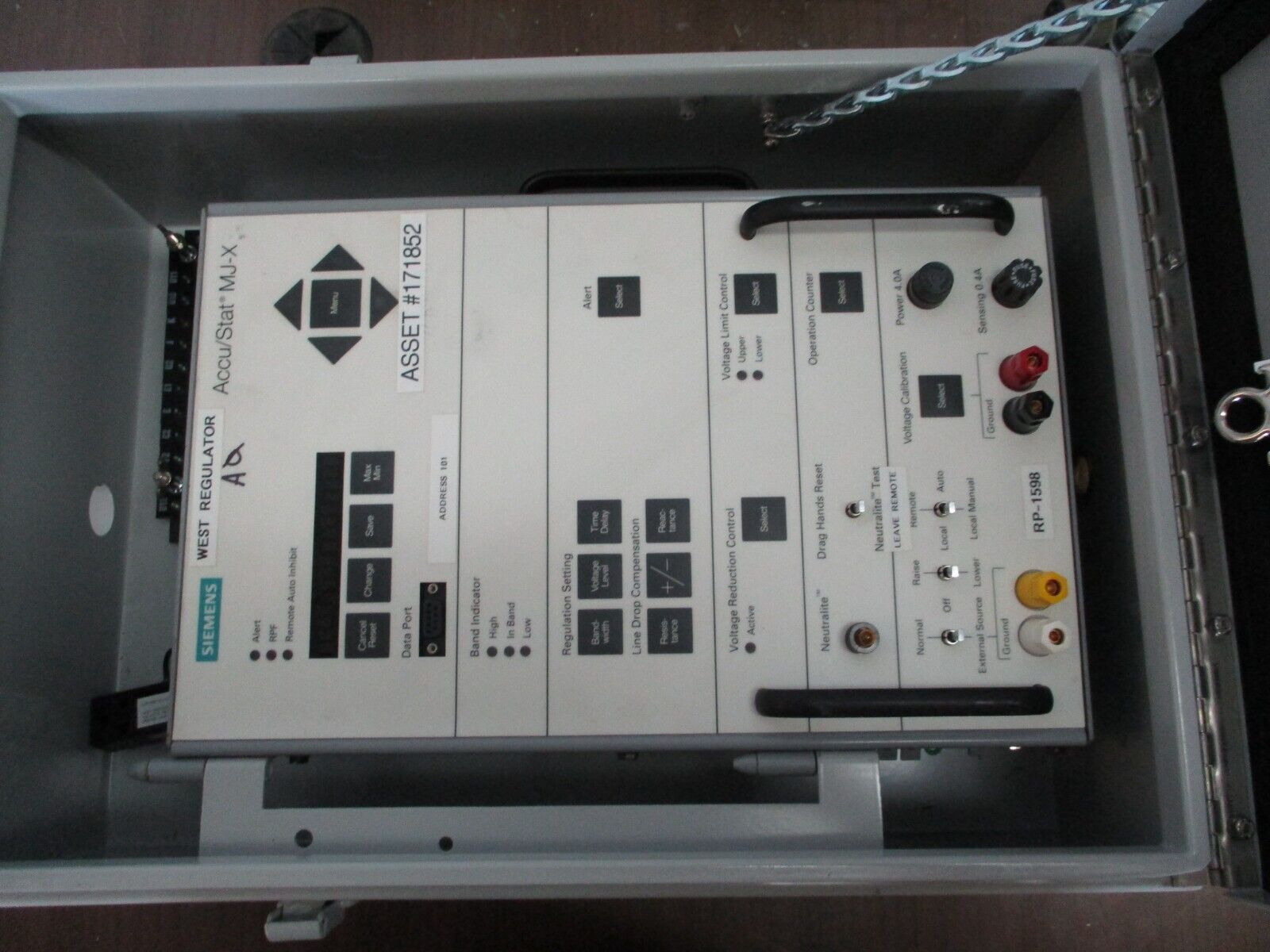 Siemens Accu/Stat MJ-X Voltage Regulator Control Panel S-62411 w/ Enclosure Used