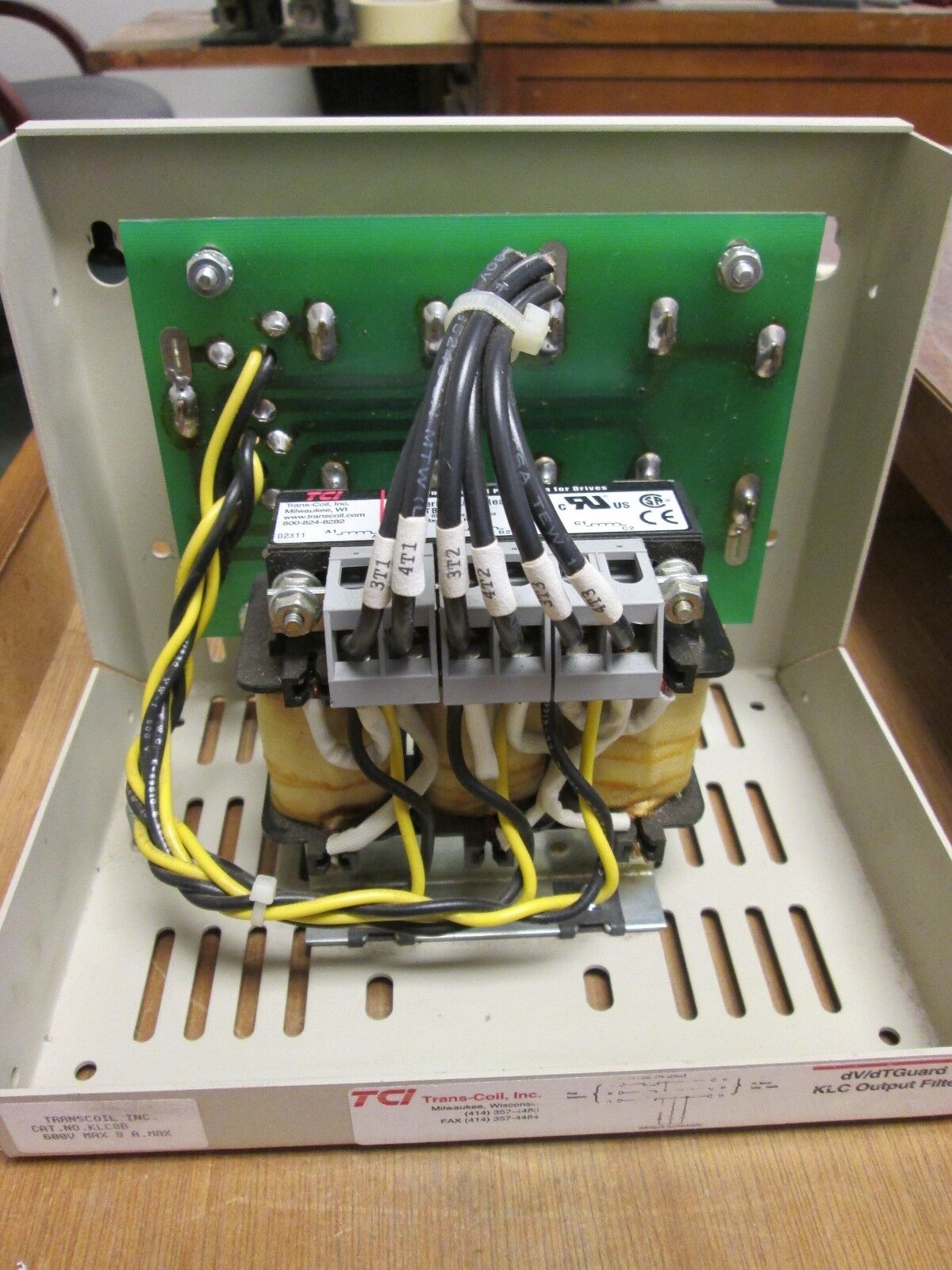 TCI Line Reactor / Filter KLC8B 600V 8A Used