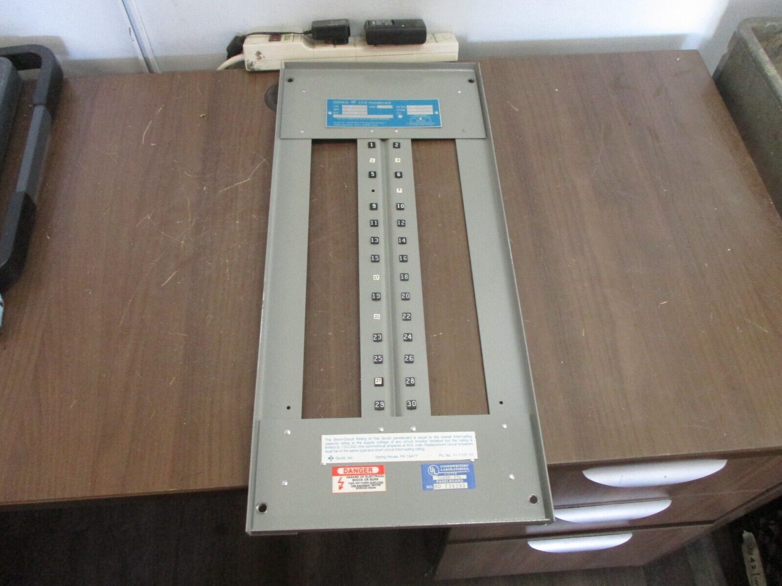 Gould ITE Panelboard Deadfront NHB 30-Slot Size: 24.5" x 11" Used