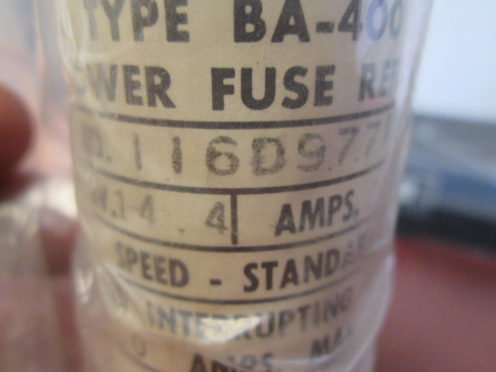 Westinghouse Type BA-400 Fuse Refill 116D977A36 200E 14.4KV *No Box* New Surplus