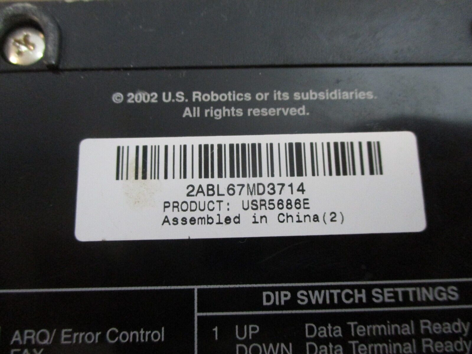 UU.S. Robotics External Faxmodem USR5686E V.92 56K Used