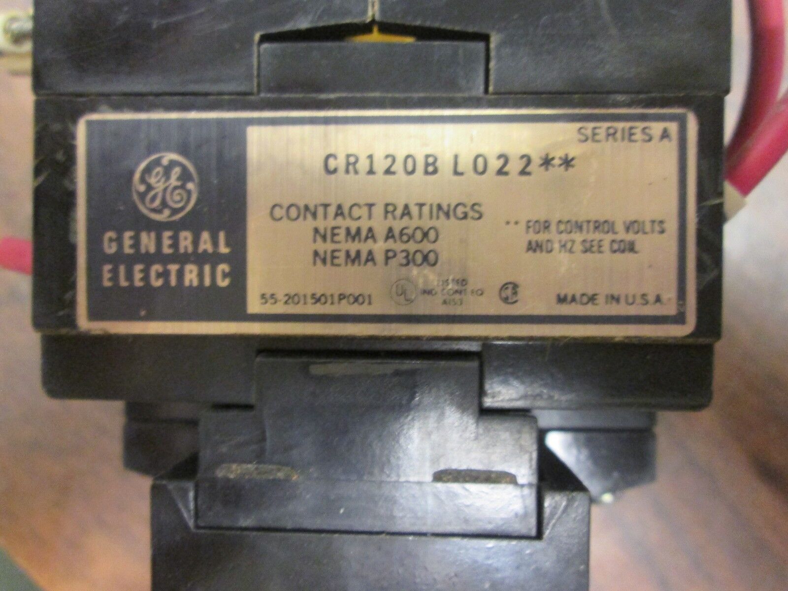 GE Relay CR120BL022** 120V Coil Used