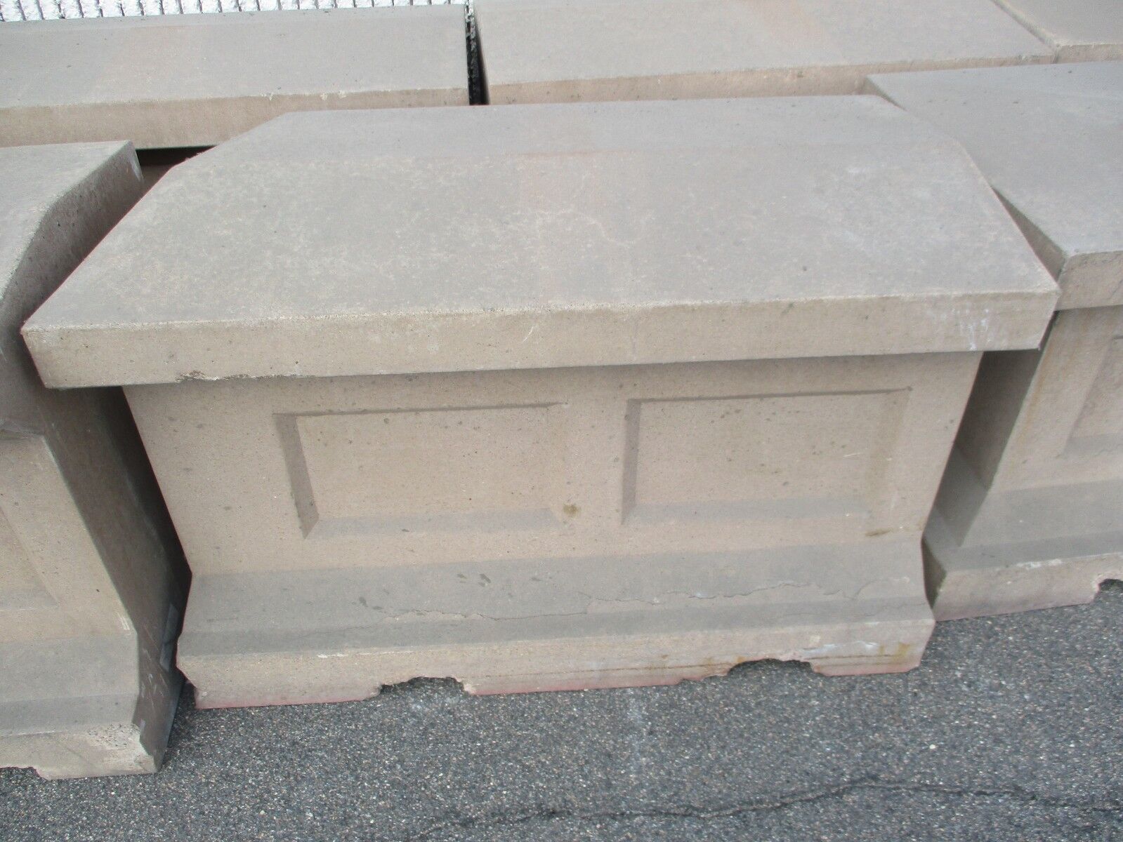 Petersen Decorative Concrete Security Barriers 4-4.5' Long 30"Wide 35" Tall Used