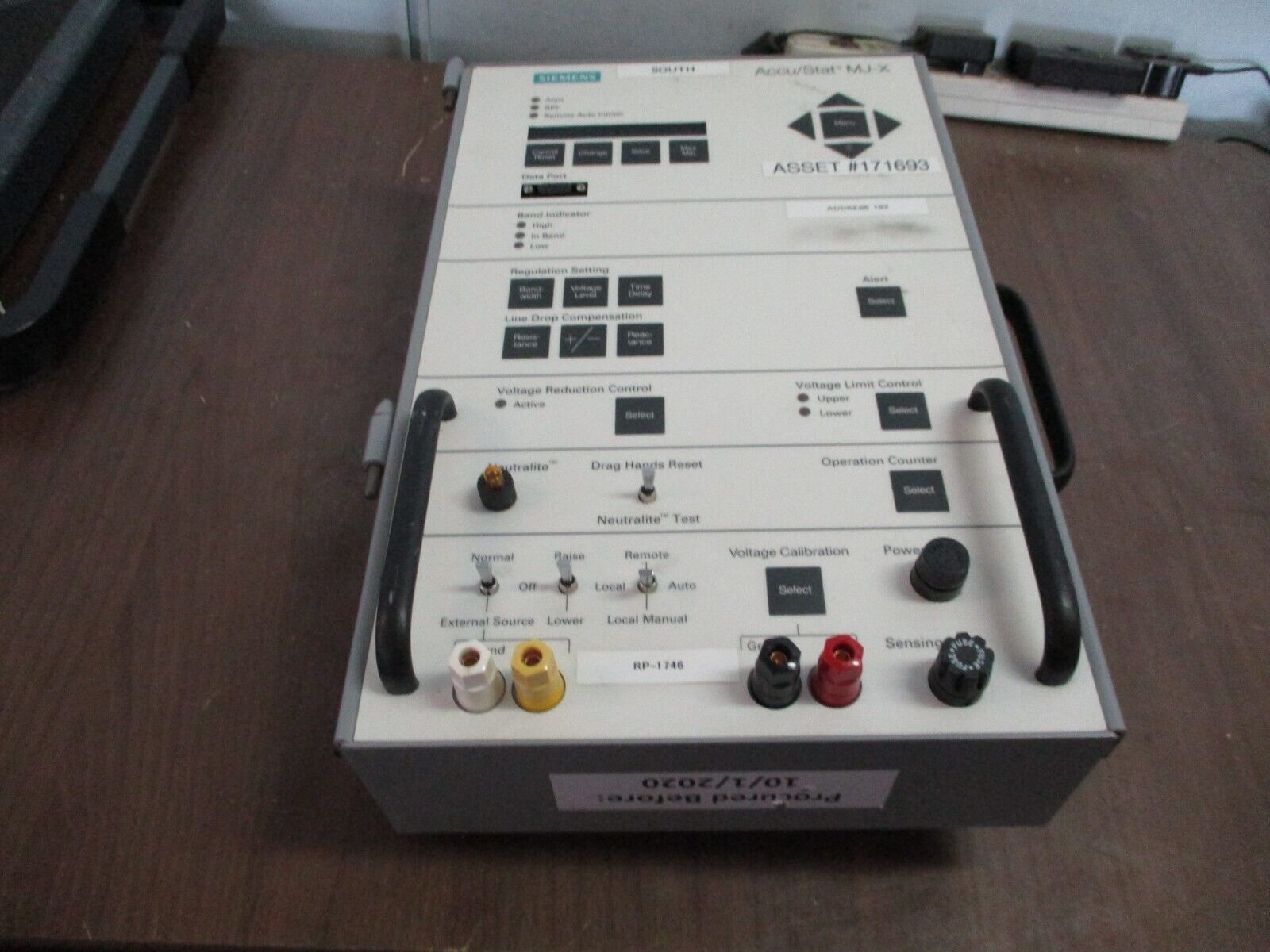 Siemens Accu/Stat MJ-X Voltage Regulator Control Panel S-62002 Used