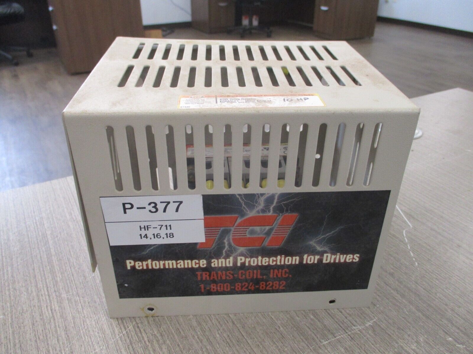 TCI KDR Drive Reactor KDRA5LC1 14A 600V 50/60Hz 3Ph *No Cover Screws* Used