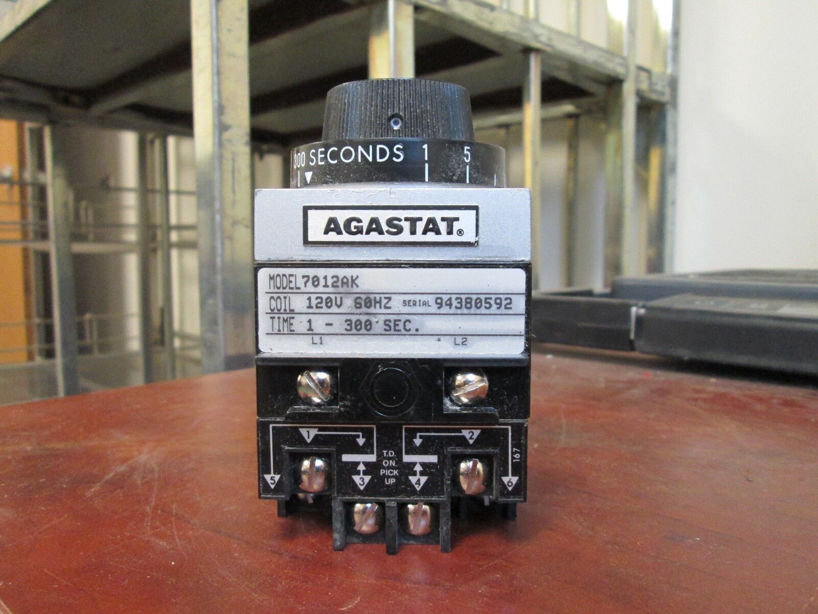 Agastat Timer 7012AK 1-300sec Range 120V Coil Used