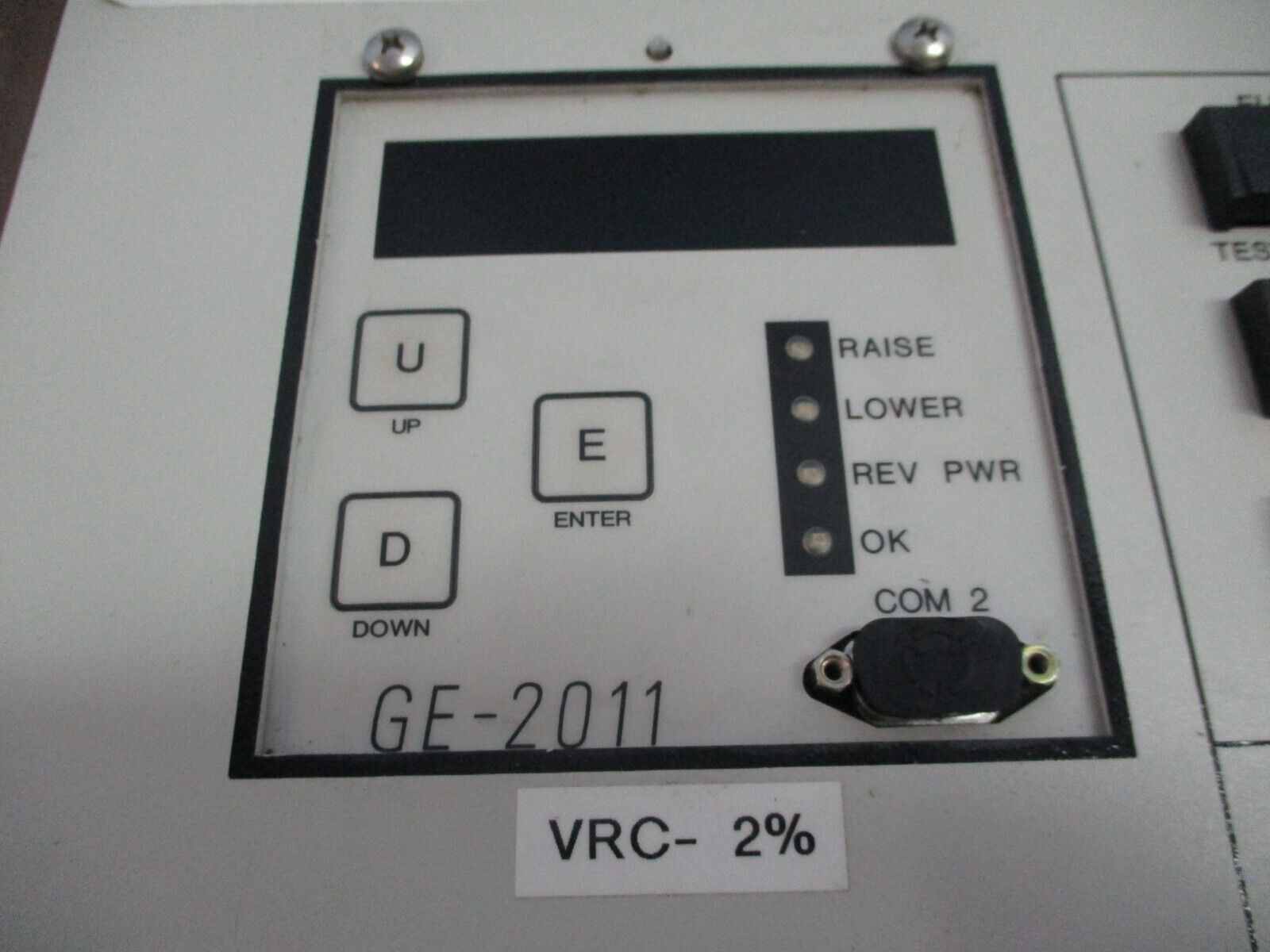 GE GE-2011/B-0866 Voltage Regulator Control L206G10 F/W: D-0067V07.08.18 60Hz