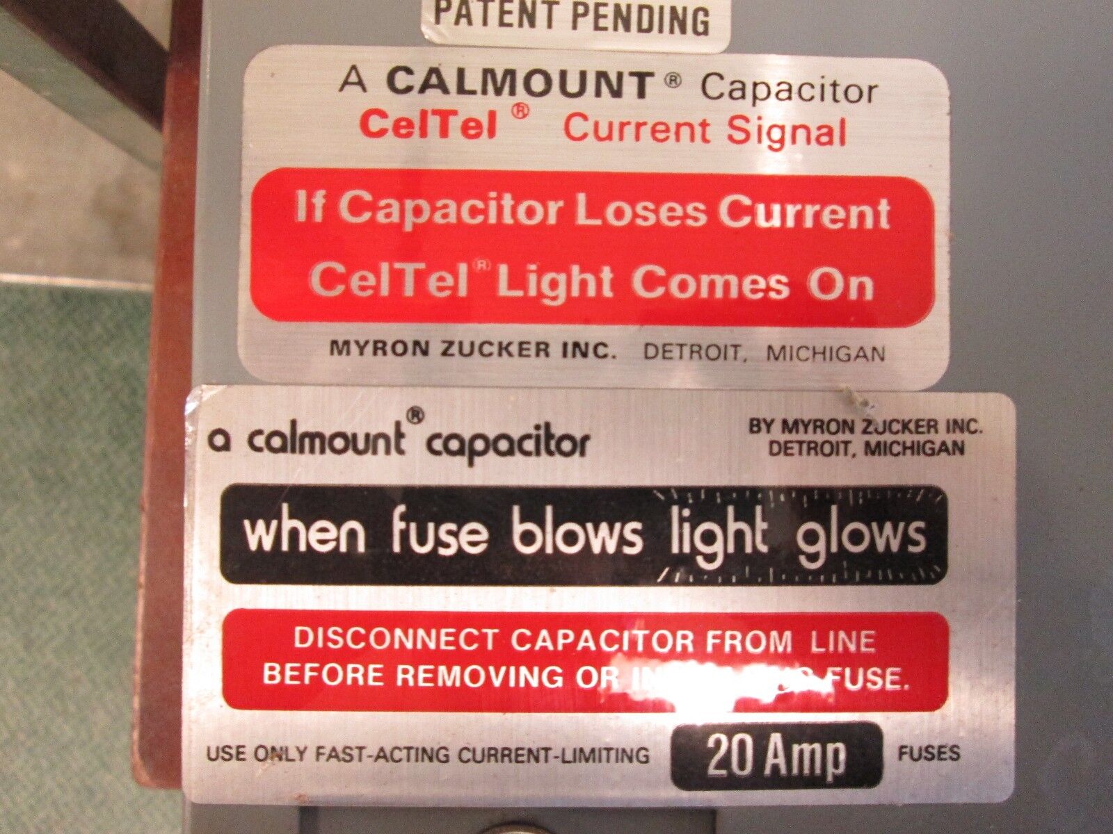 Calmount Drymount Power Capacitor KID43004-3 4 KVAR 480V 60Hz 3Ph Used