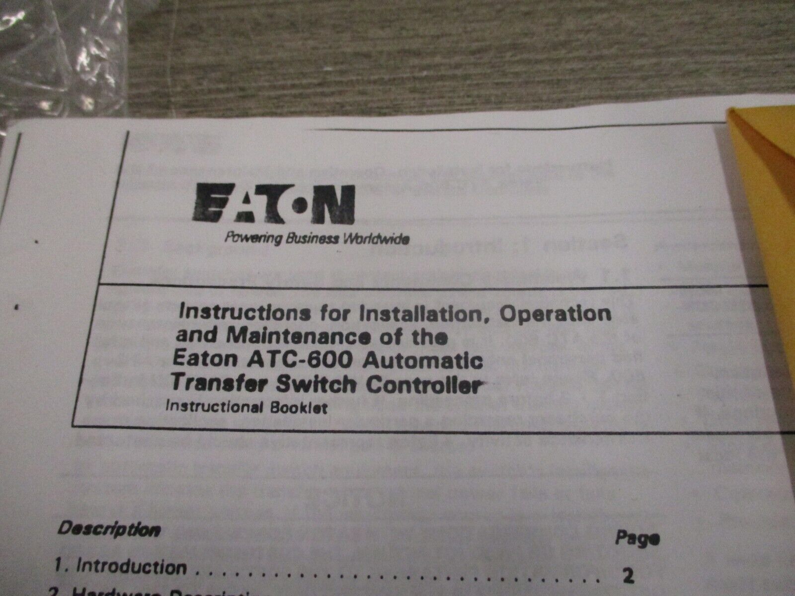 Eaton ATC-600 Automatic Transfer Switch Controller 8160A00G03 New Surplus