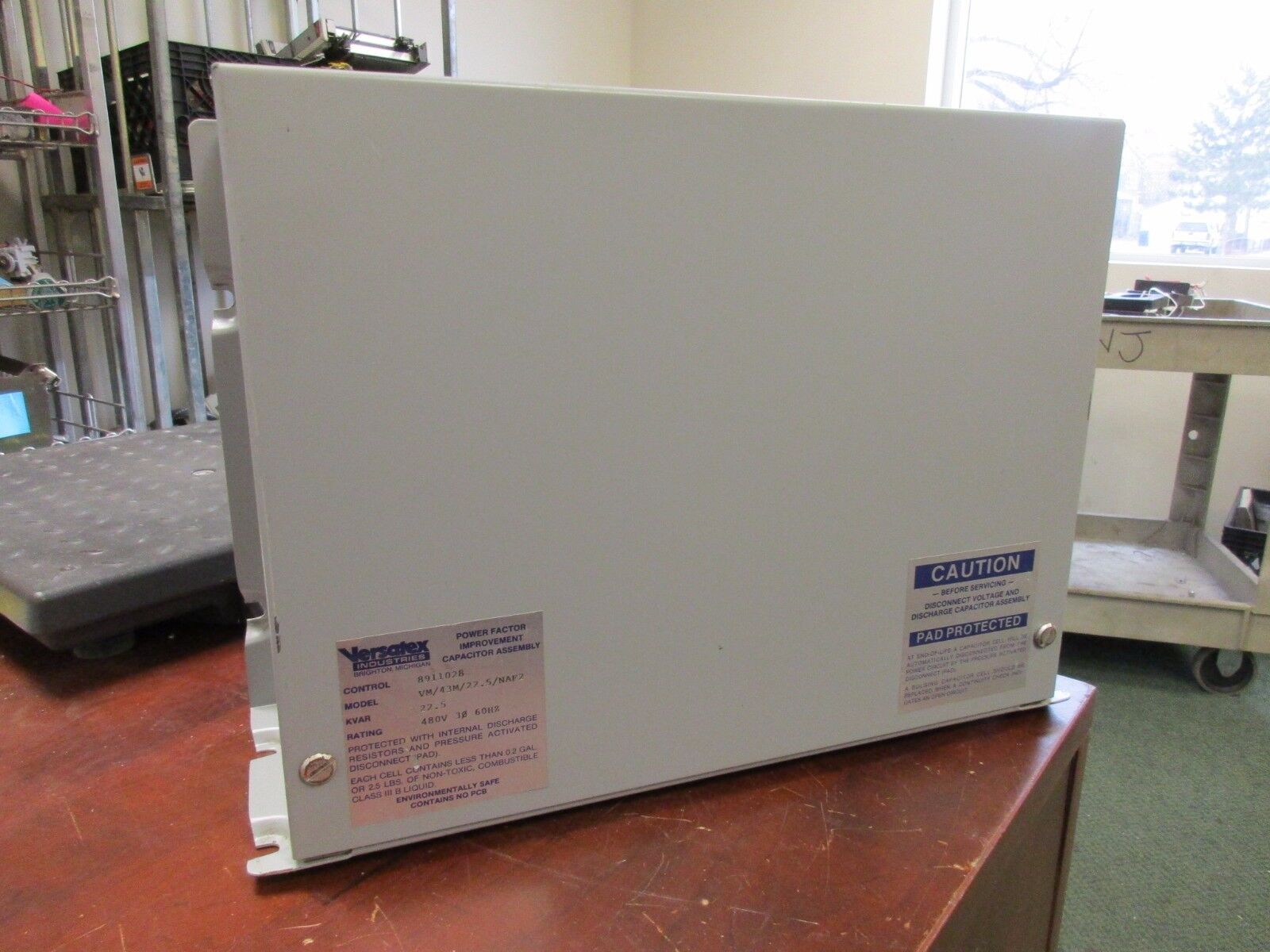 Versatex Capacitor Assembly VM/43M/22.5/NAF2 22.5 KVAR 480V 3Ph 60Hz Used